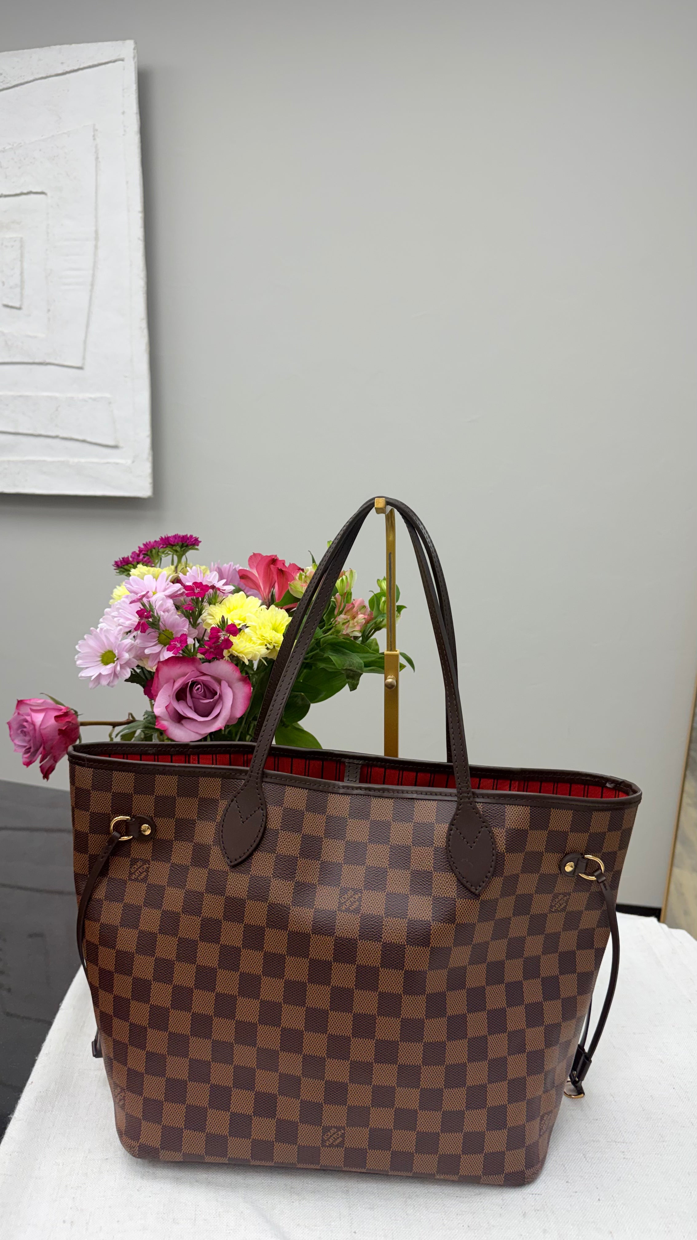 *DONS DROP* Louis Vuitton Damier Ebene Neverfull MM Tote Bag