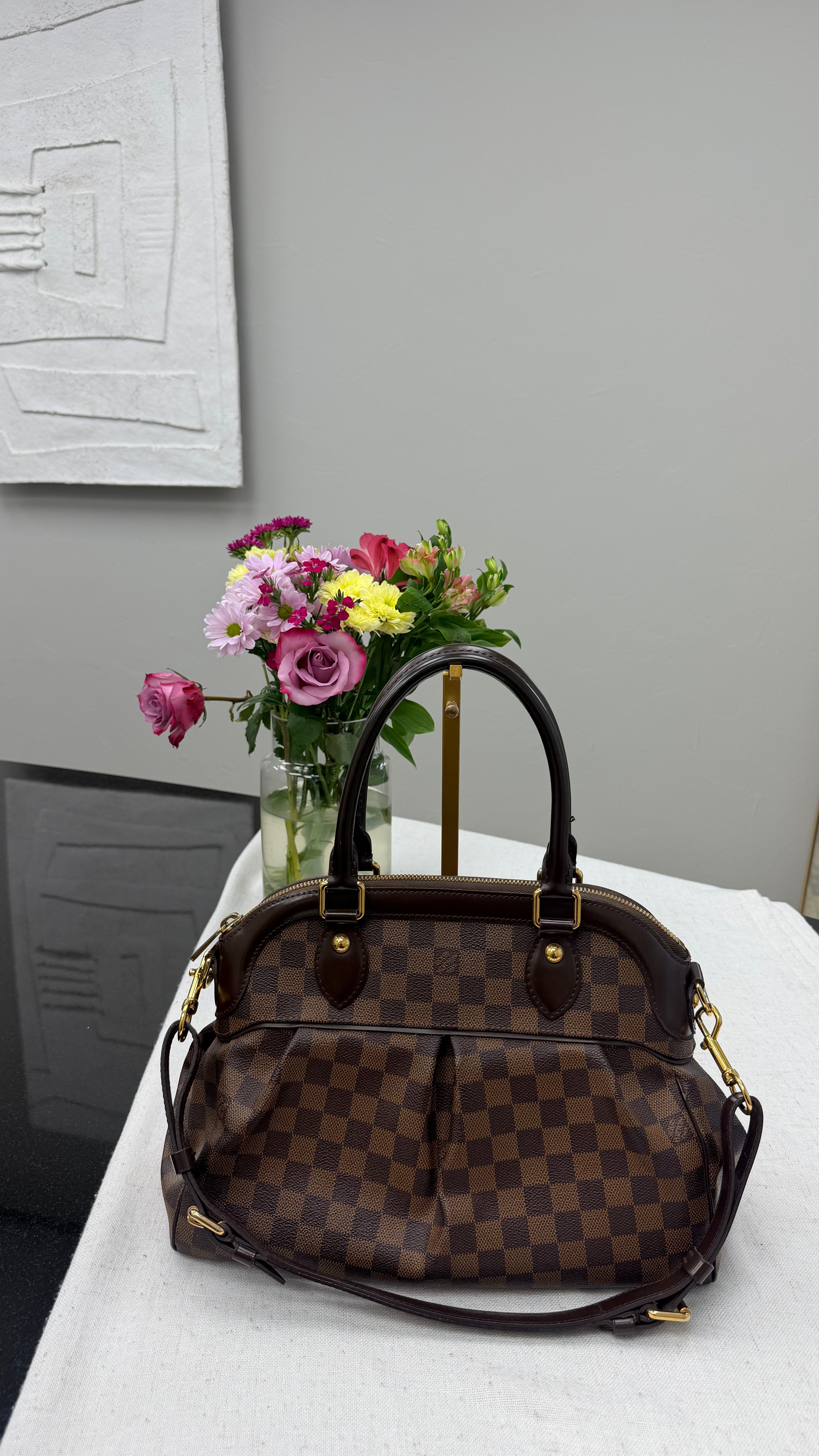 *DONS DROP* Louis Vuitton Damier Ebene Trevi PM Shoulder Bag