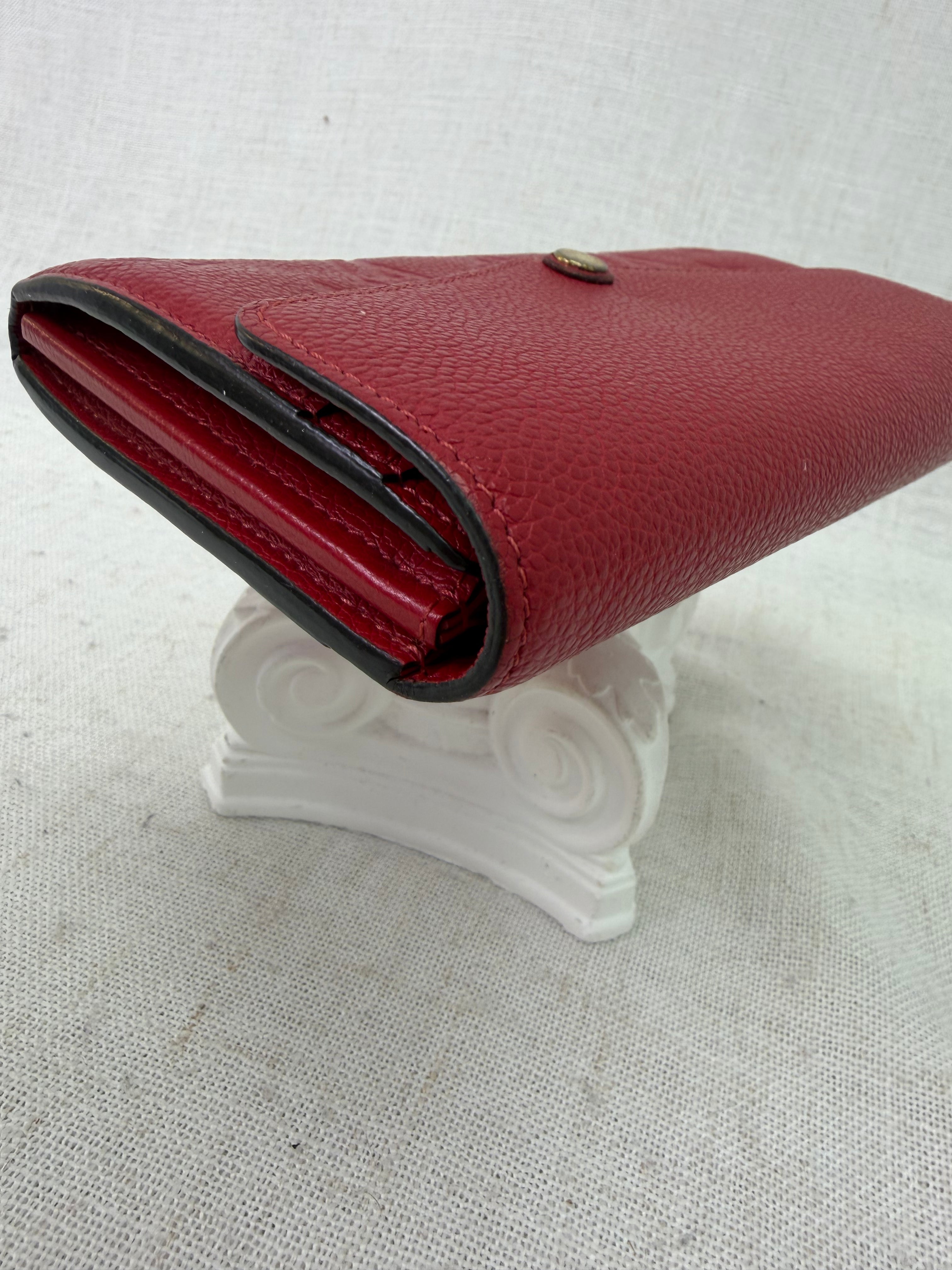 Louis Vuitton Red Empreinte Sarah Wallet