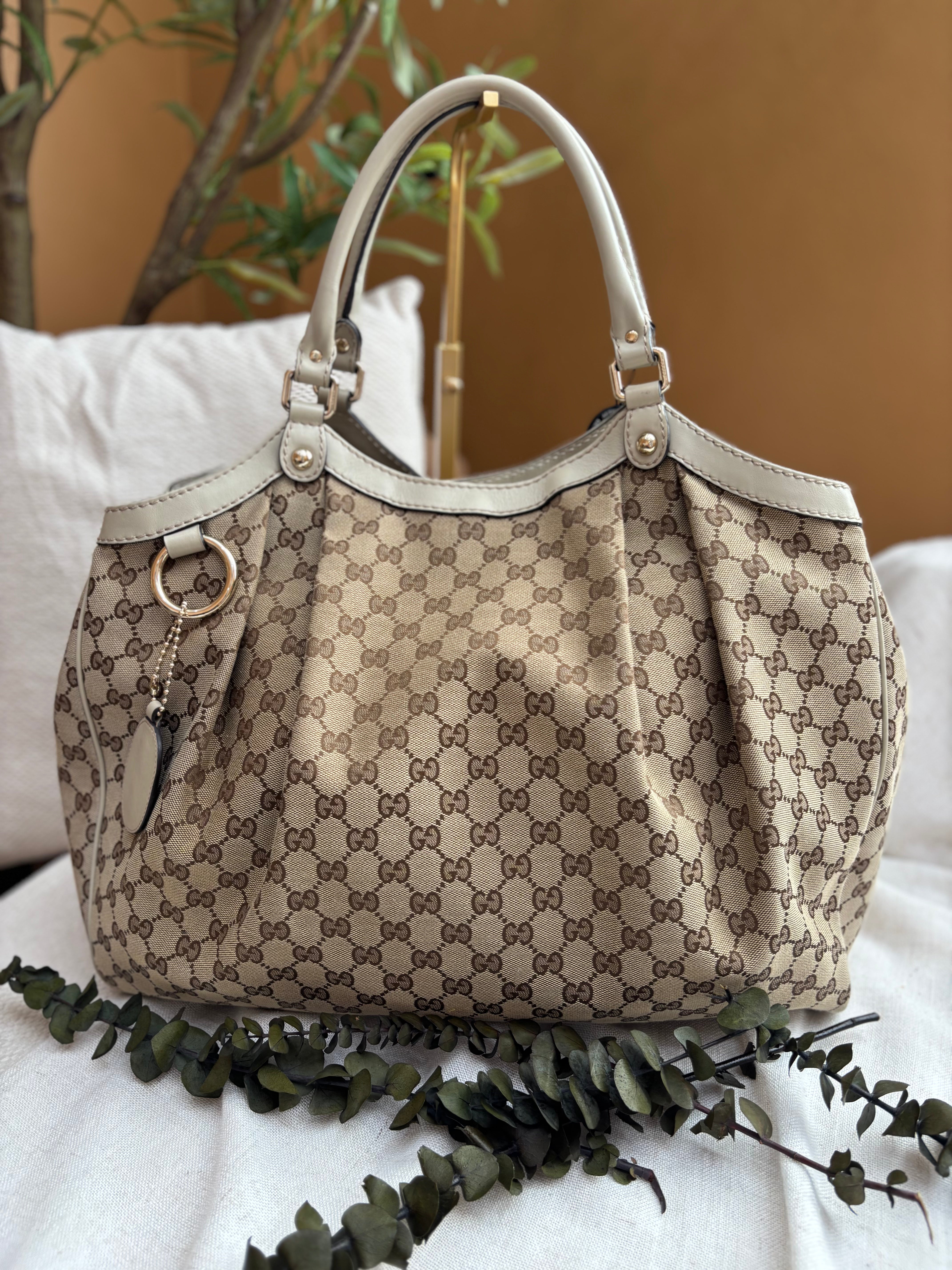 *DONS PRE-DROP* Gucci GG Canvas & Leather Large Sukey Shoulder Tote