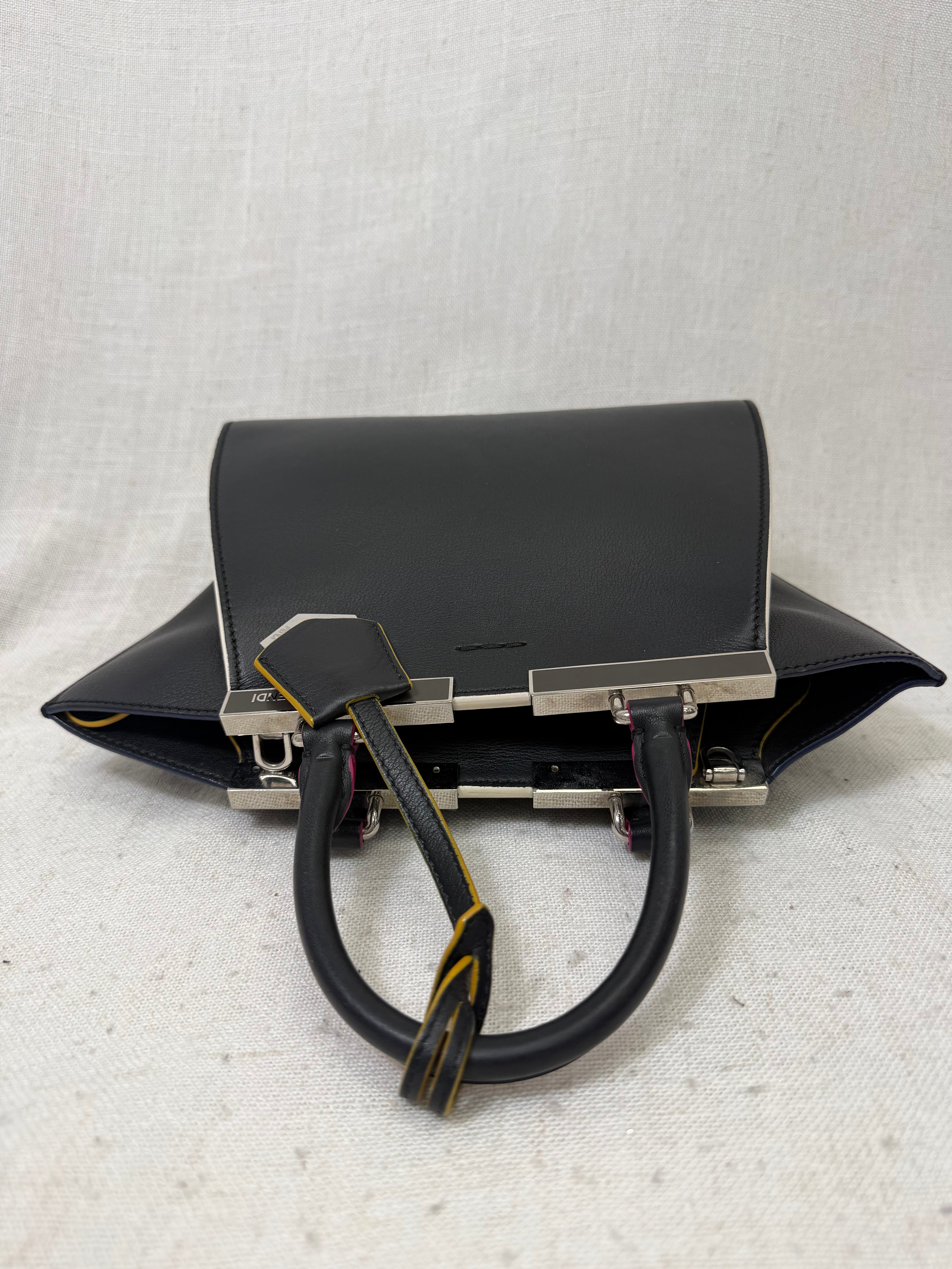 Fendi Black Leather Mini 3Jours Bag