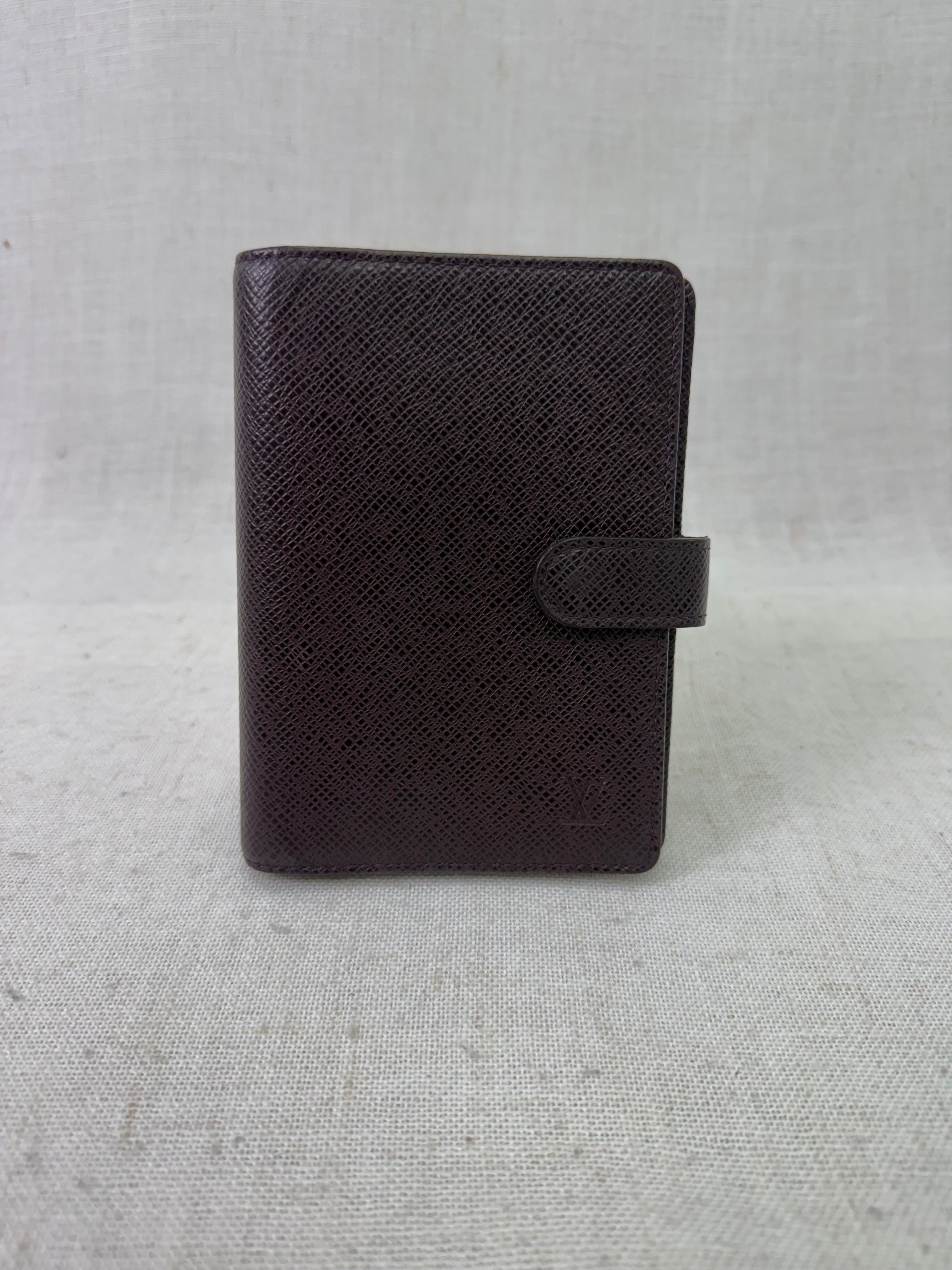 Louis Vuitton Plum Taiga Passport Agenda PM