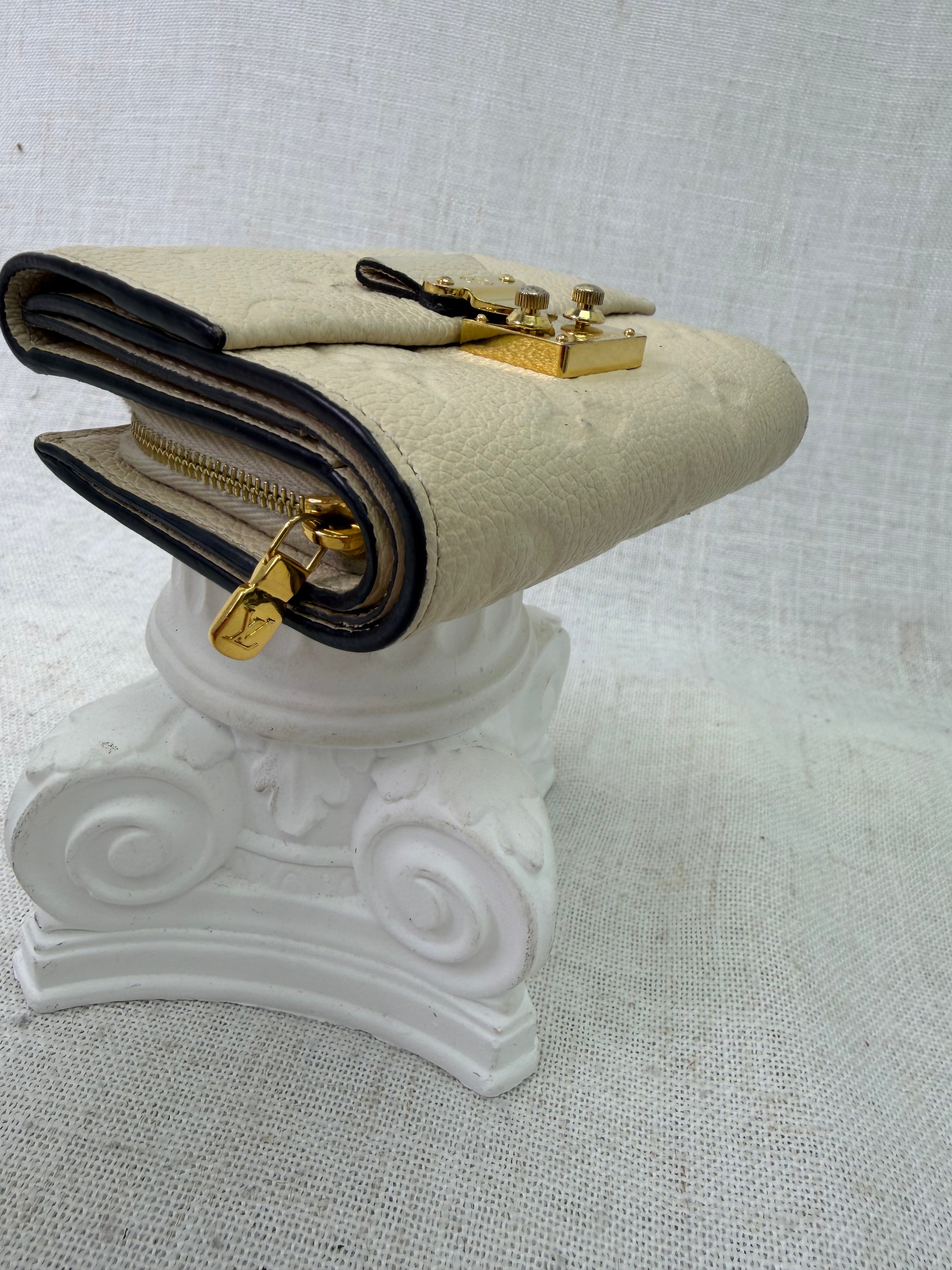 Louis Vuitton Cream Empreinte Metis Compact Wallet