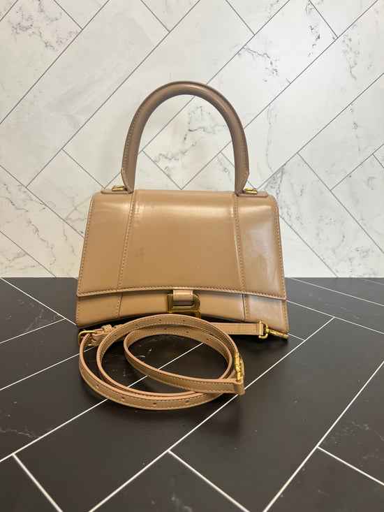 Balenciaga Brown Leather Hourglass 2Way