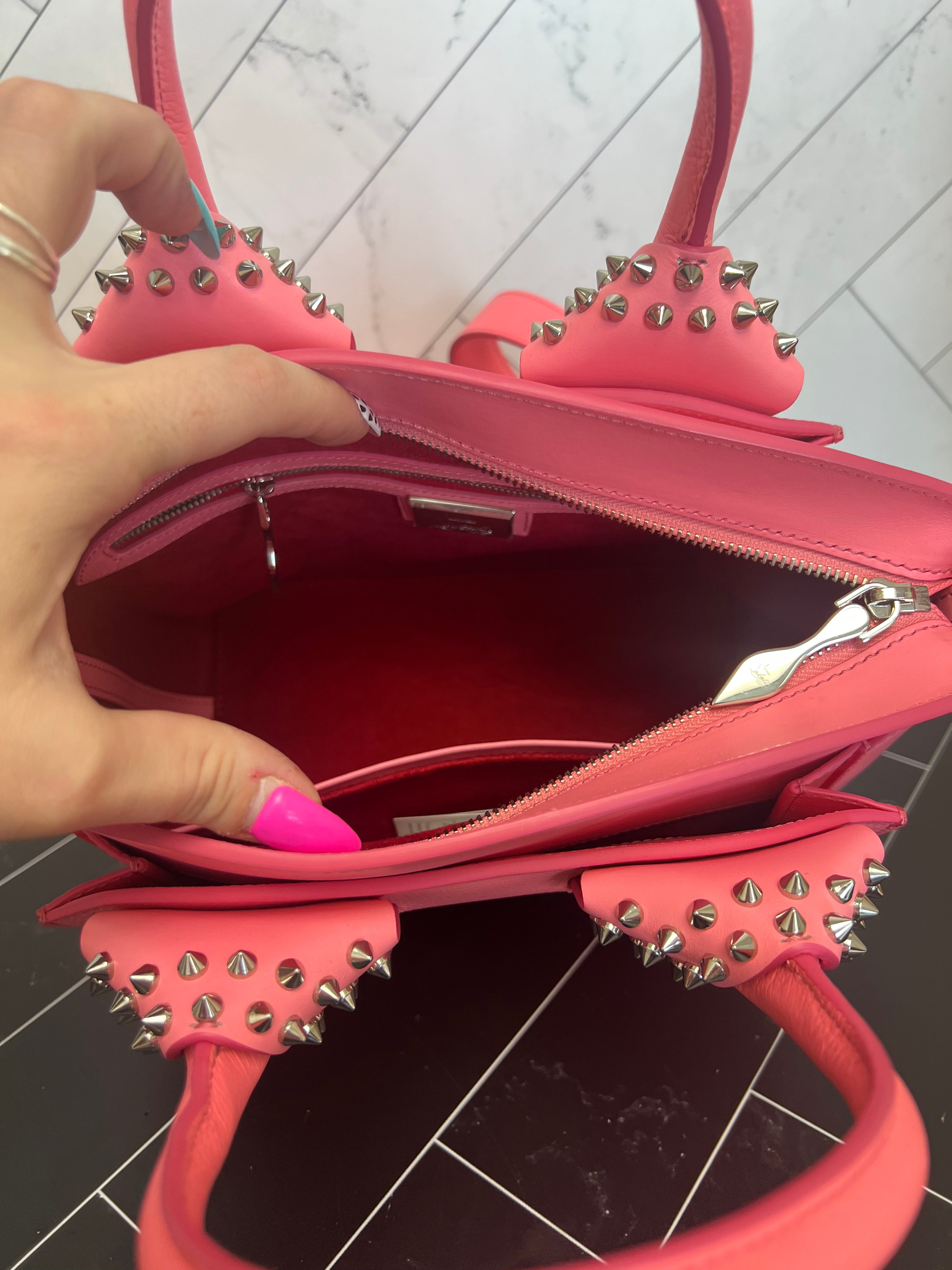 Christian Louboutin Pink Studded Tote