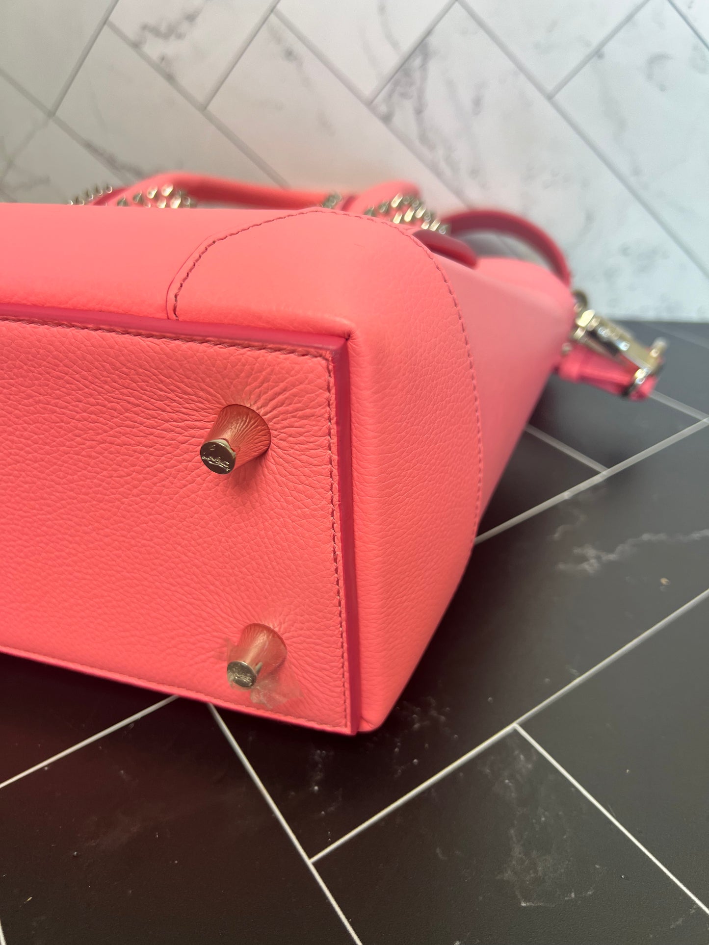 Christian Louboutin Pink Studded Tote