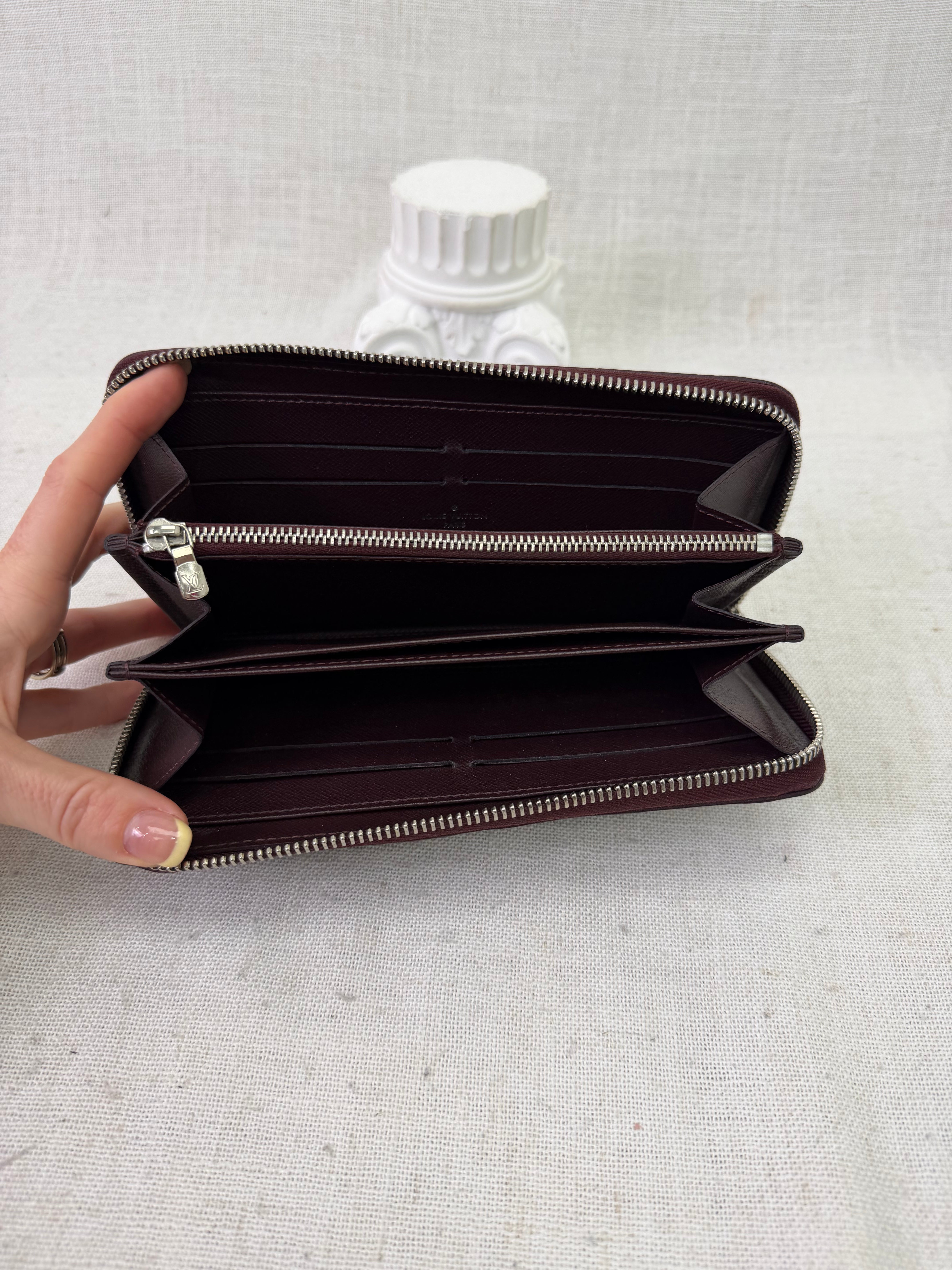 Louis Vuitton Burgundy Electric Epi Zippy Wallet