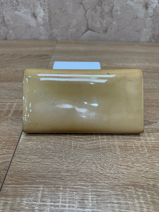 Louis Vuitton Beige Patent Leather Louis Long Wallet