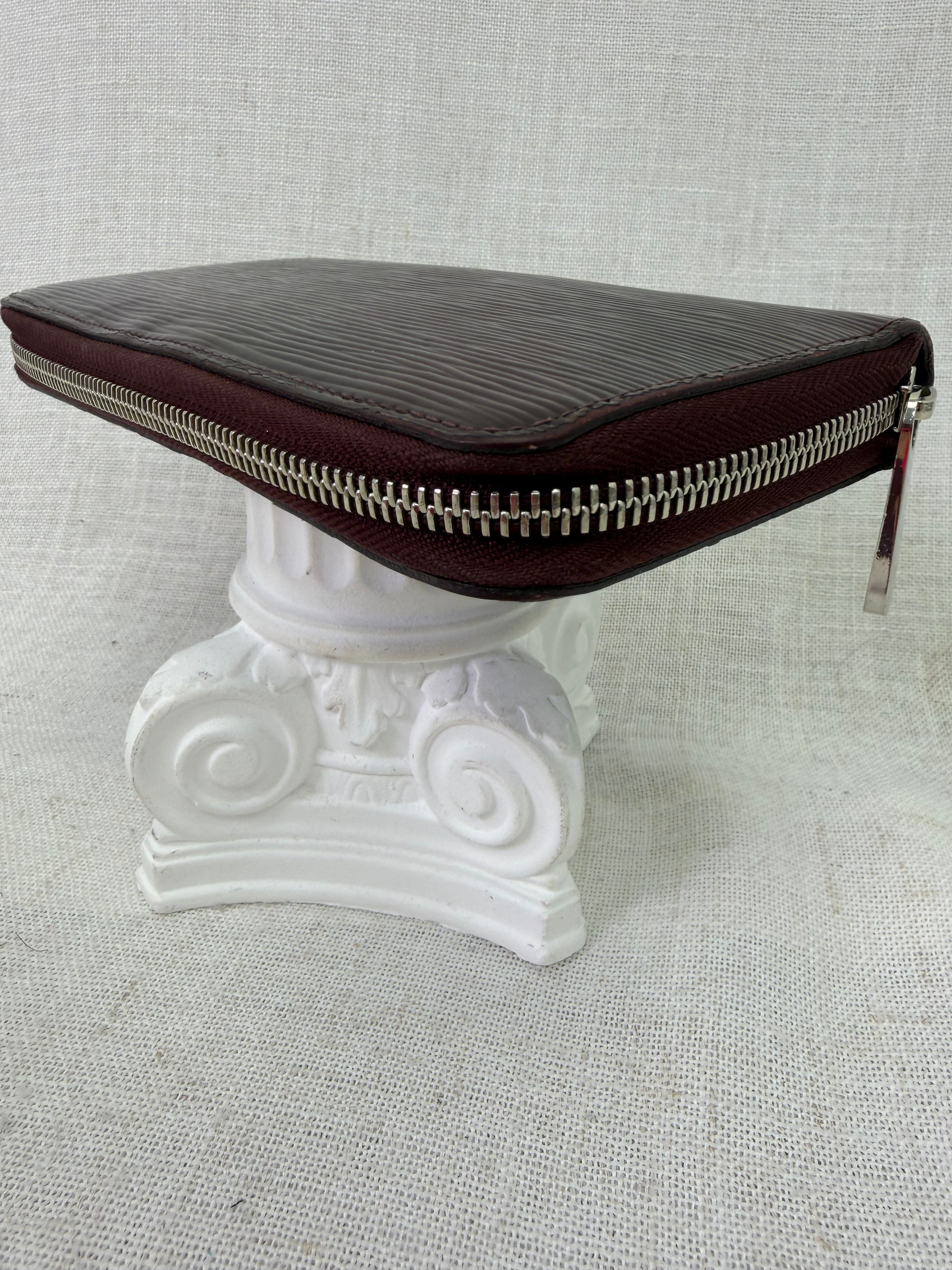 Louis Vuitton Burgundy Electric Epi Zippy Wallet