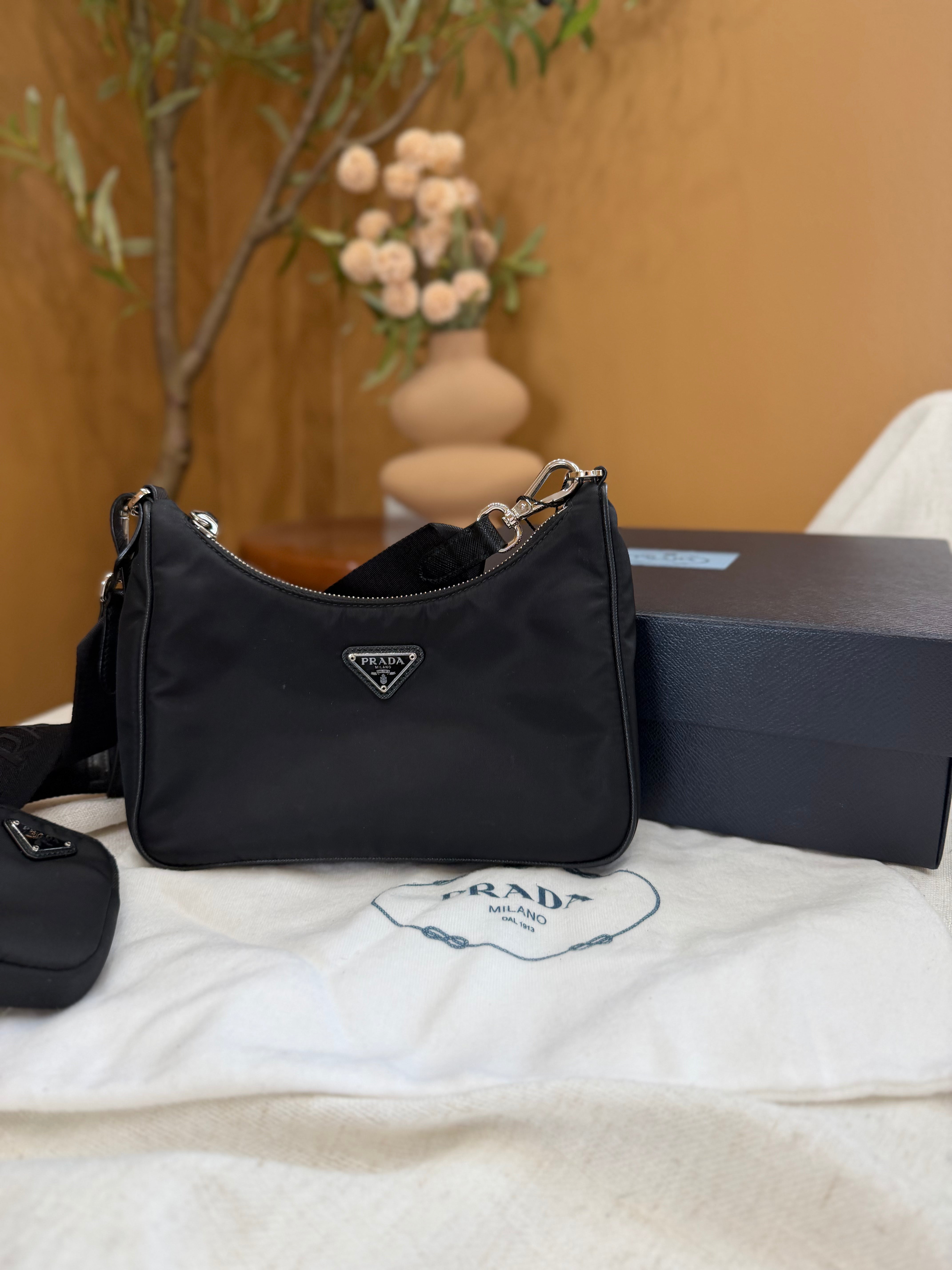 Prada Black Nylon Re-Edition Crossbody