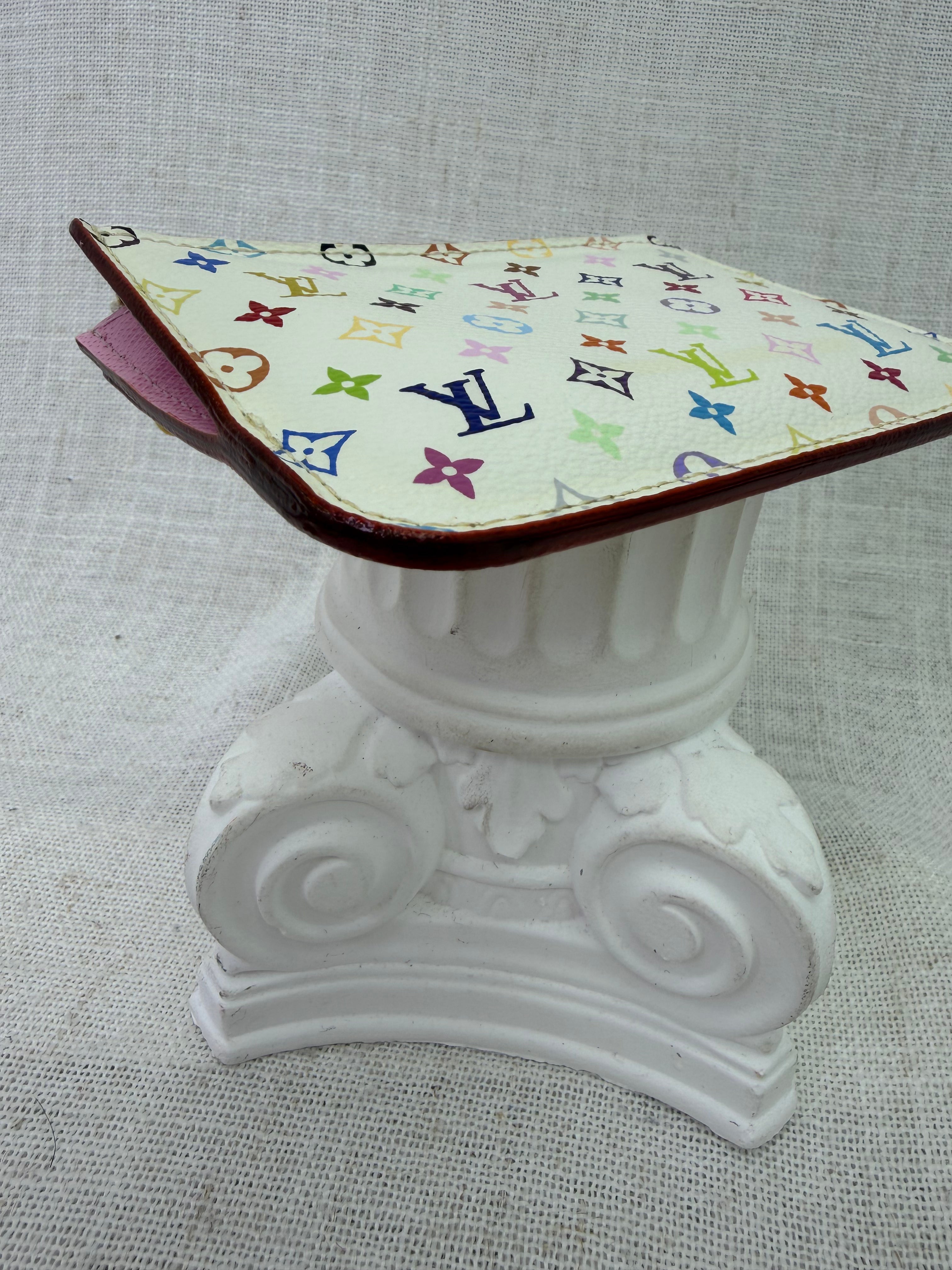 Louis Vuitton White Multicolor Monogram Pochette Cles