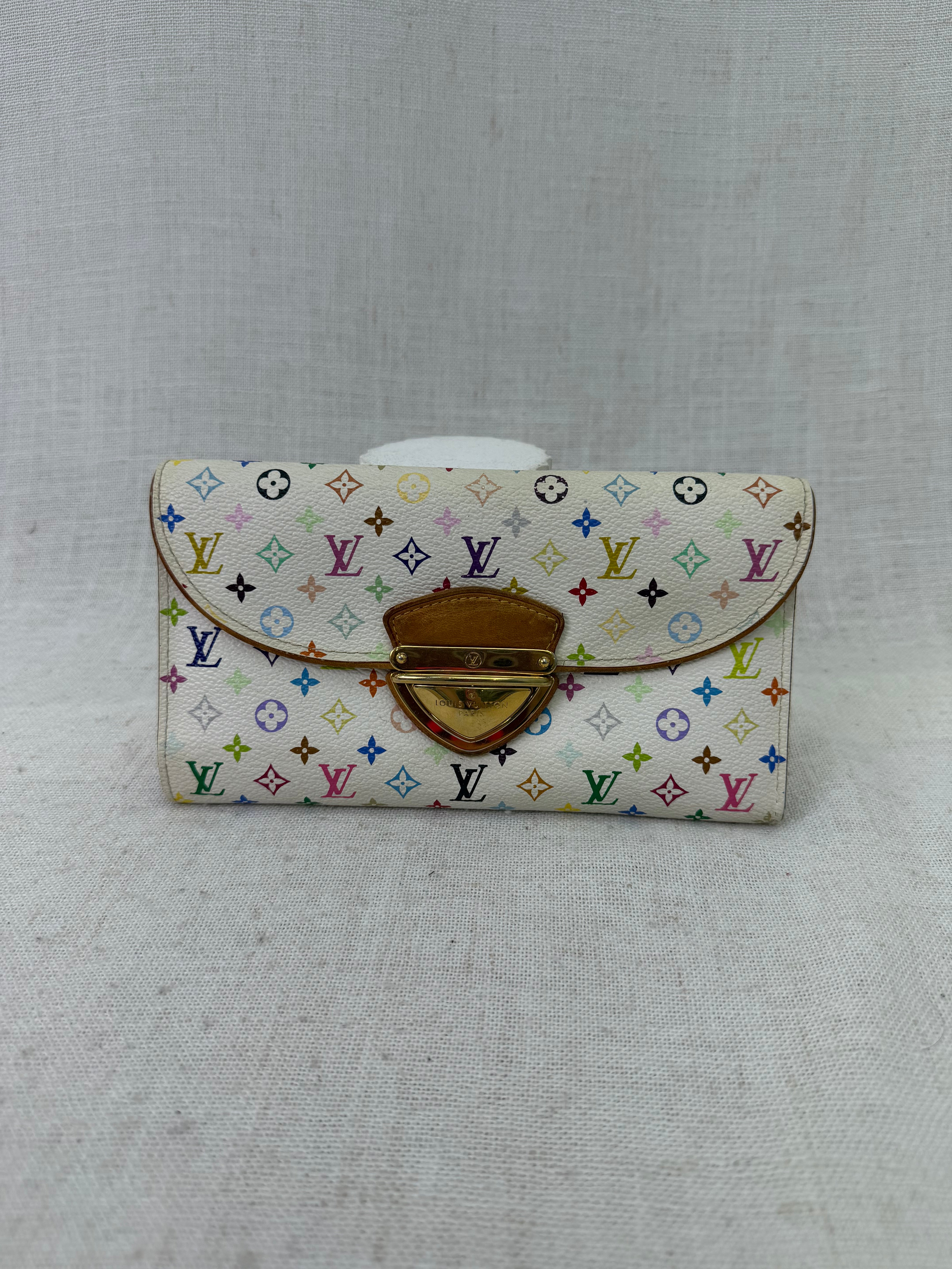 Louis Vuitton White Multicolor Monogram Eugenie Trifold Long Wallet