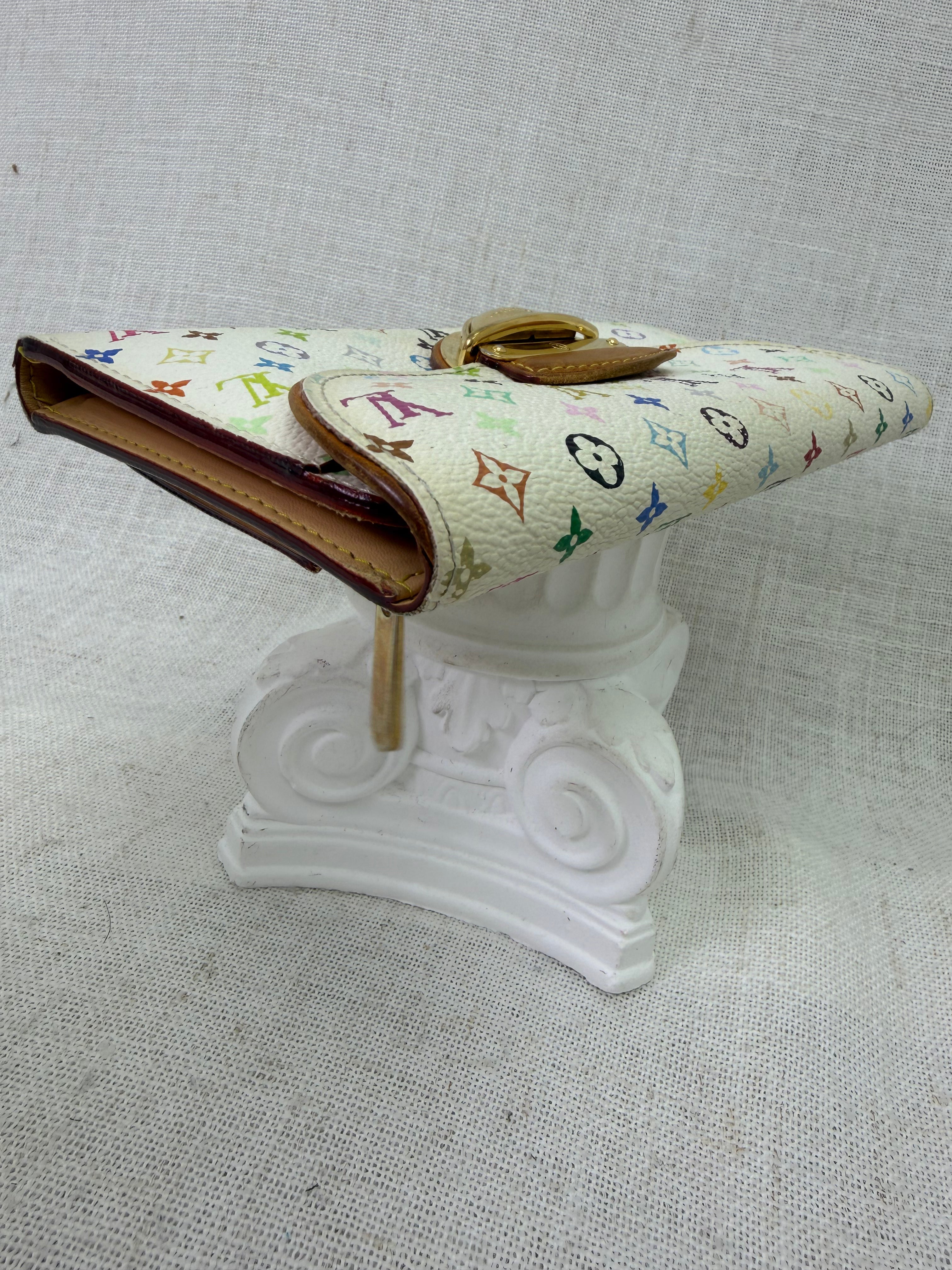 Louis Vuitton White Multicolor Monogram Eugenie Trifold Long Wallet