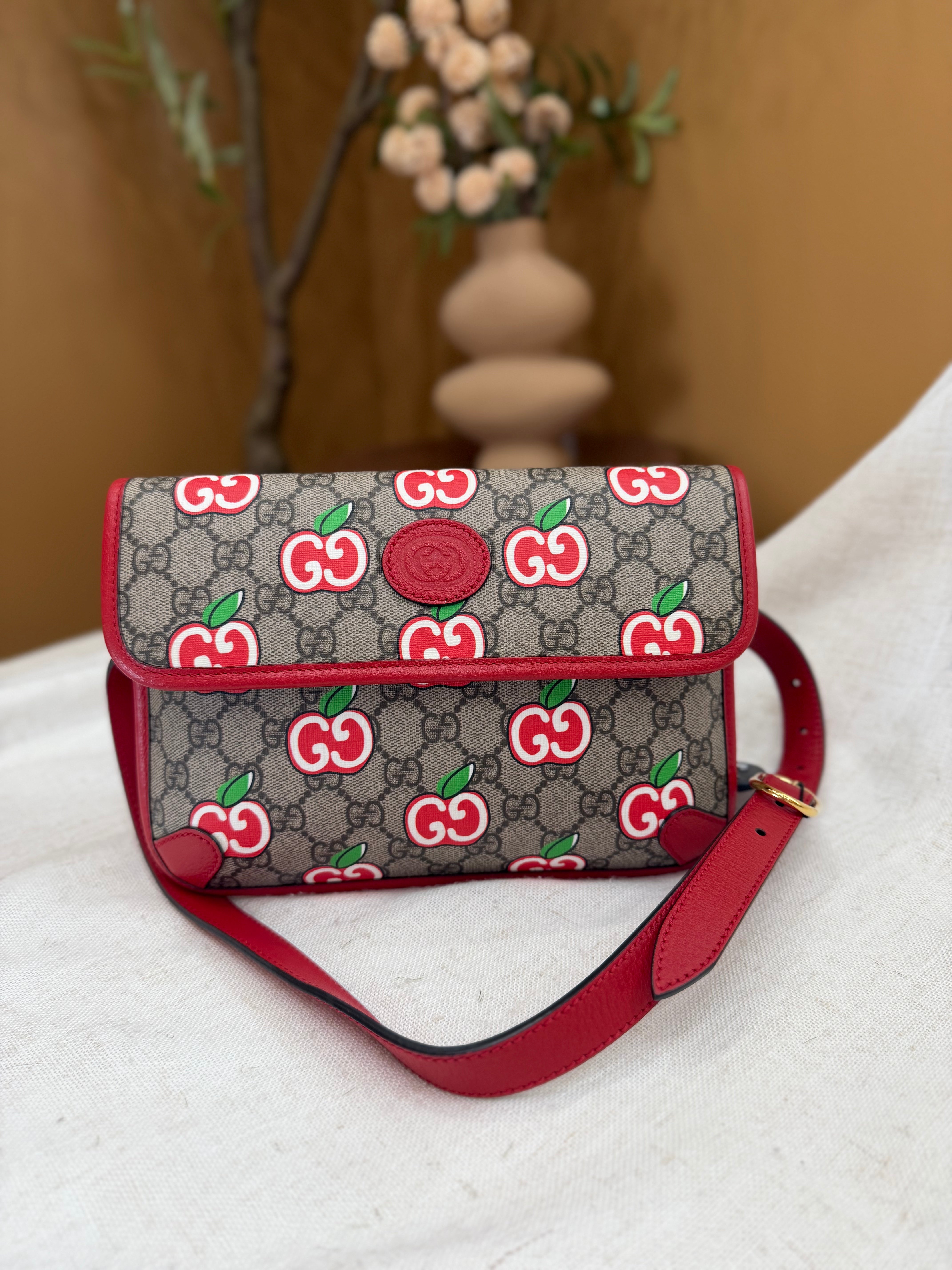 Gucci Red Apple Supreme Marmont Bumbag