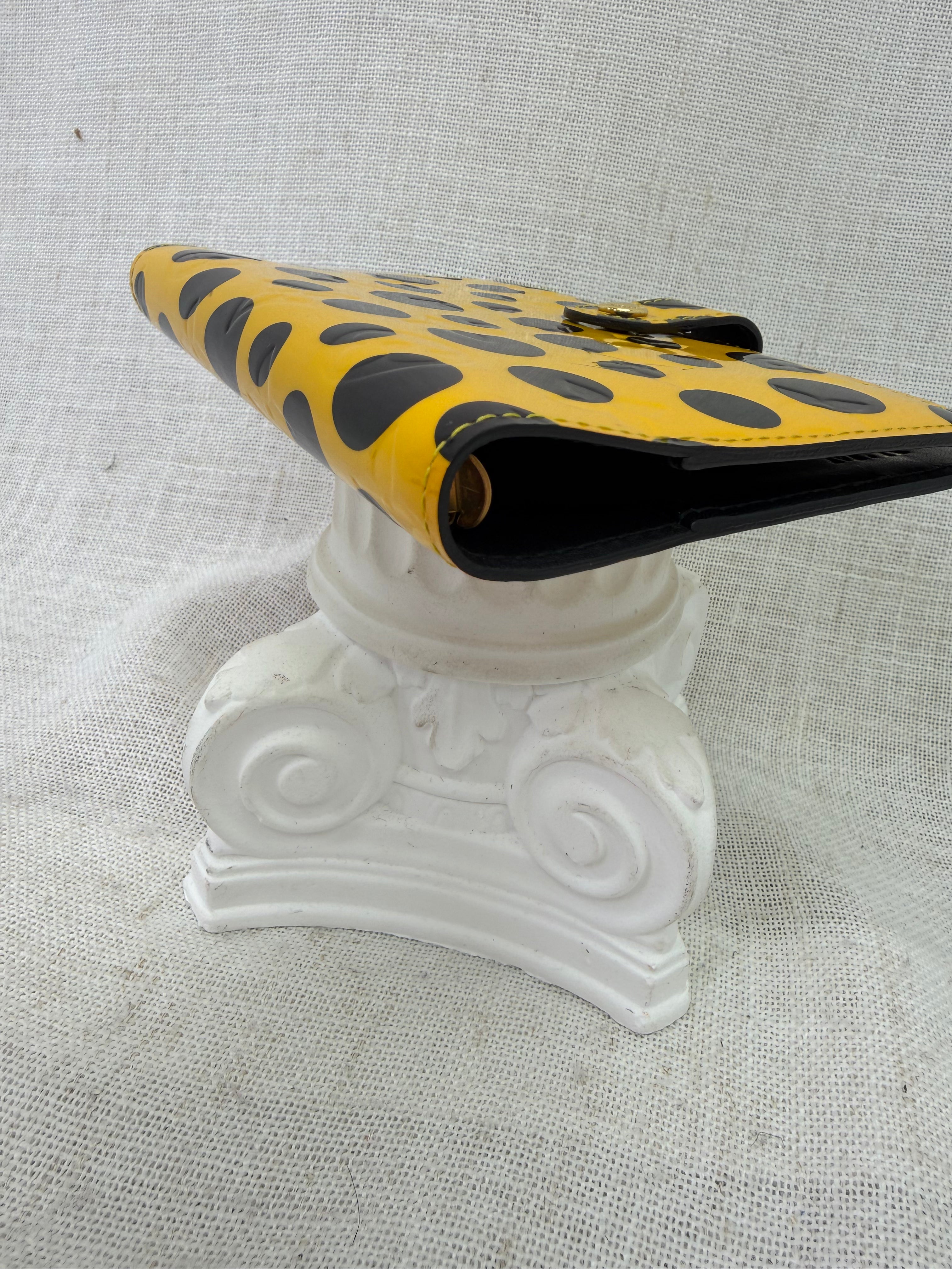 Louis Vuitton x Kusama Yellow & Black Infinity Dots Passport Agenda PM