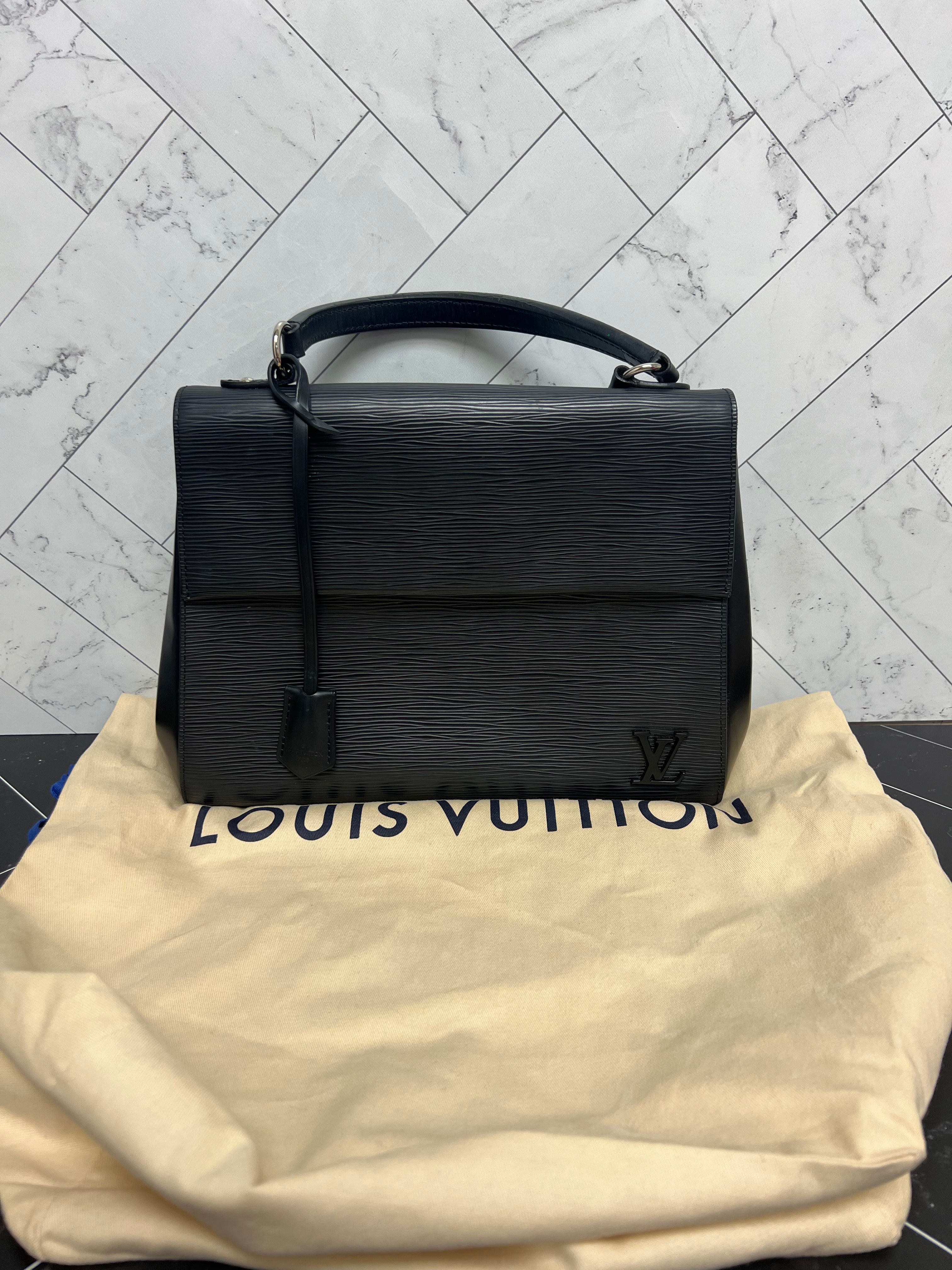 Louis Vuitton Black Cluny Epi Handbag