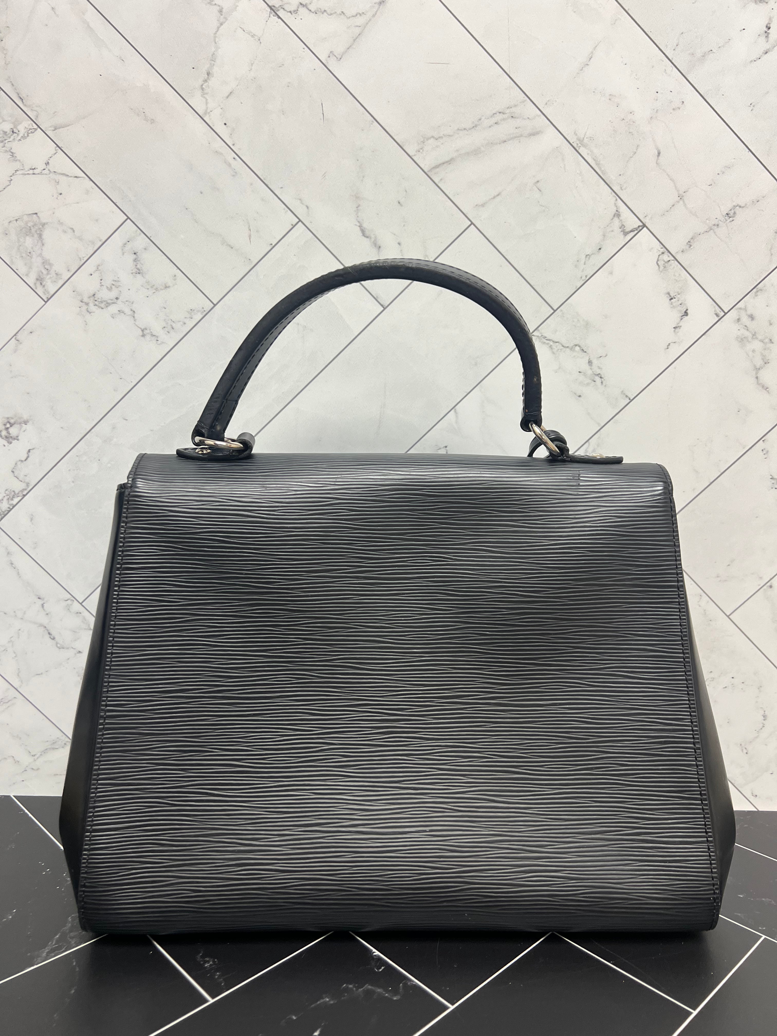 Louis Vuitton Black Cluny Epi Handbag