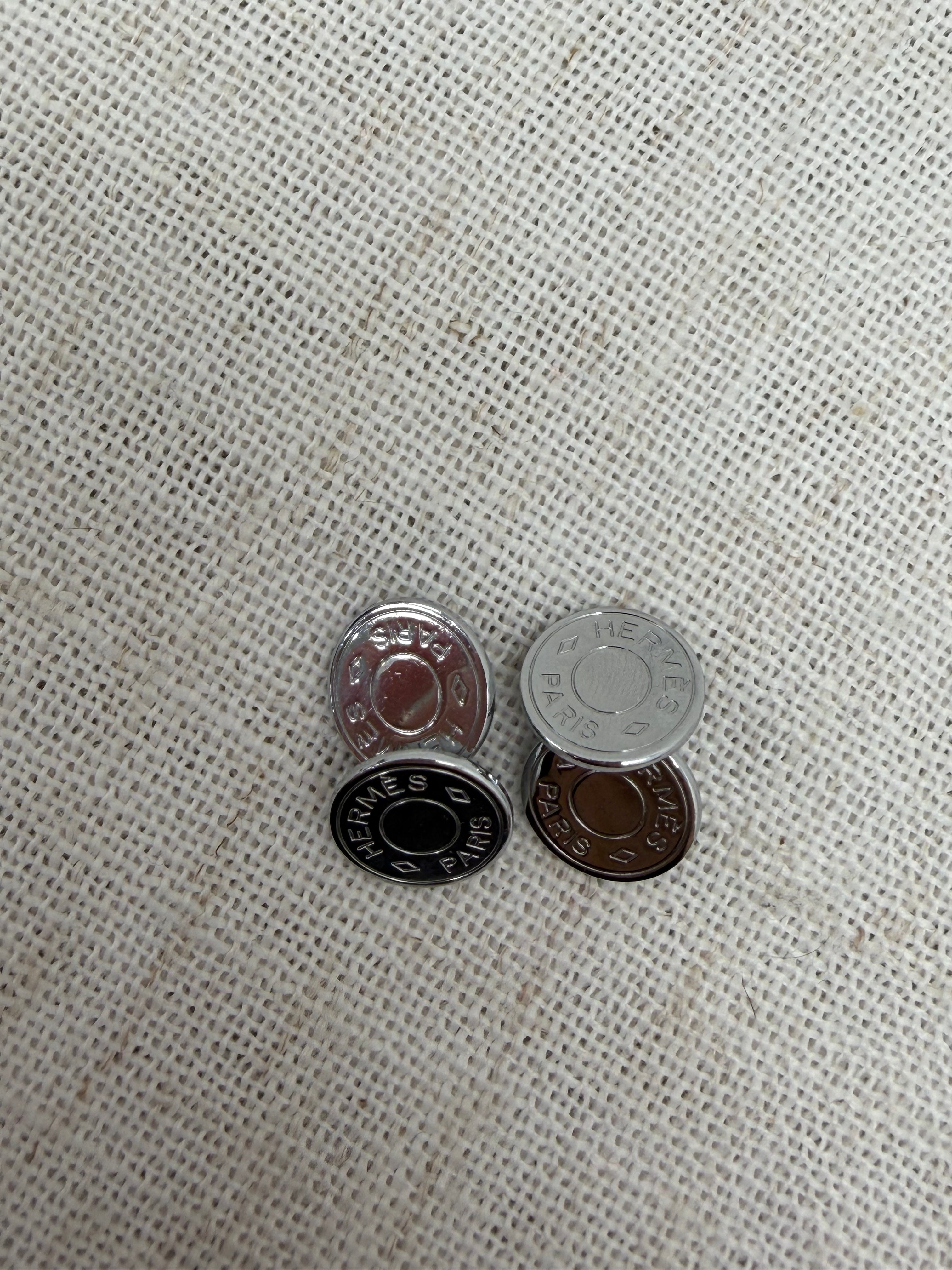 Hermes Vintage Silver Coin & Chain Cufflinks