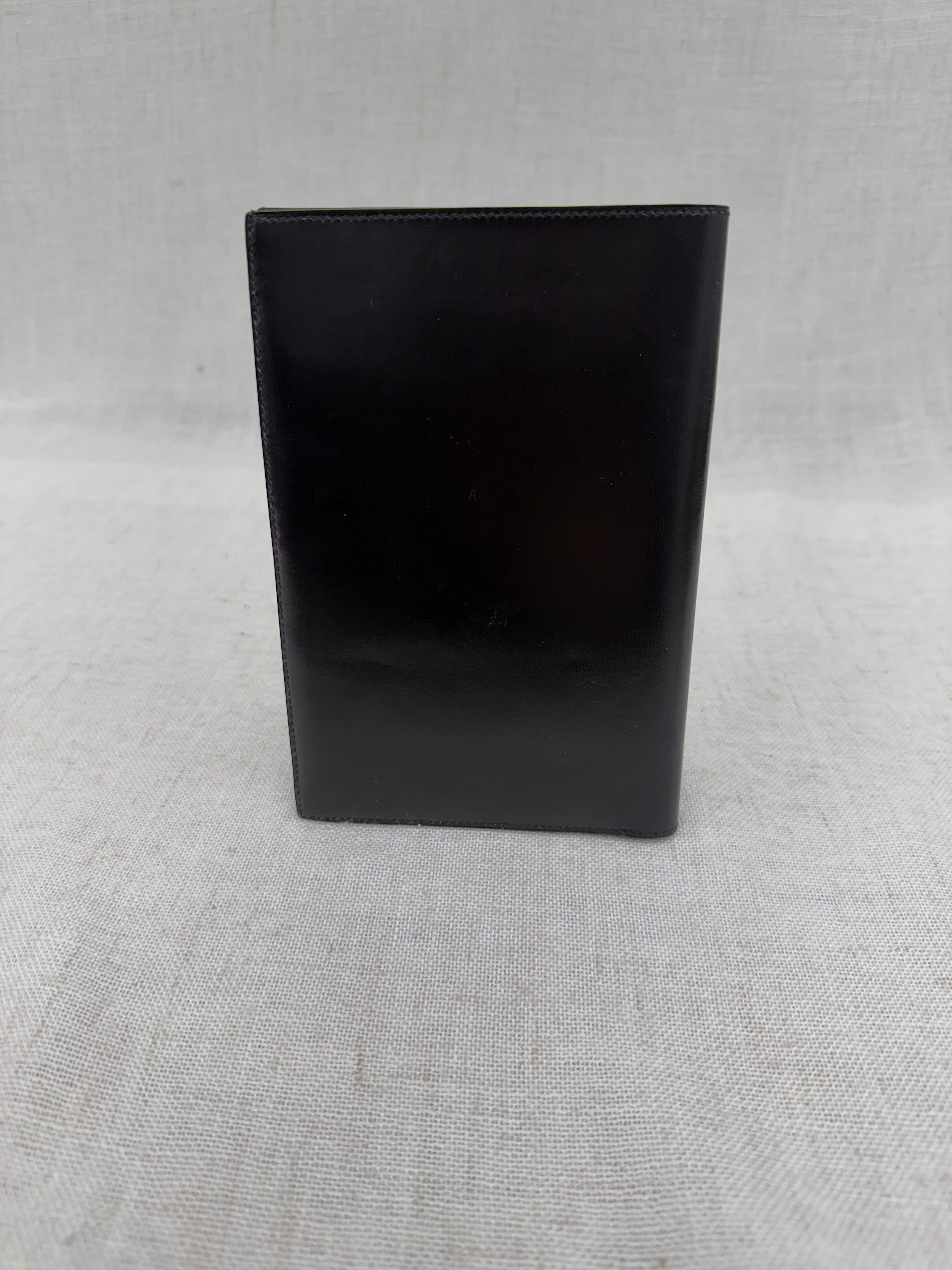 Hermes Black Leather Passport Holder