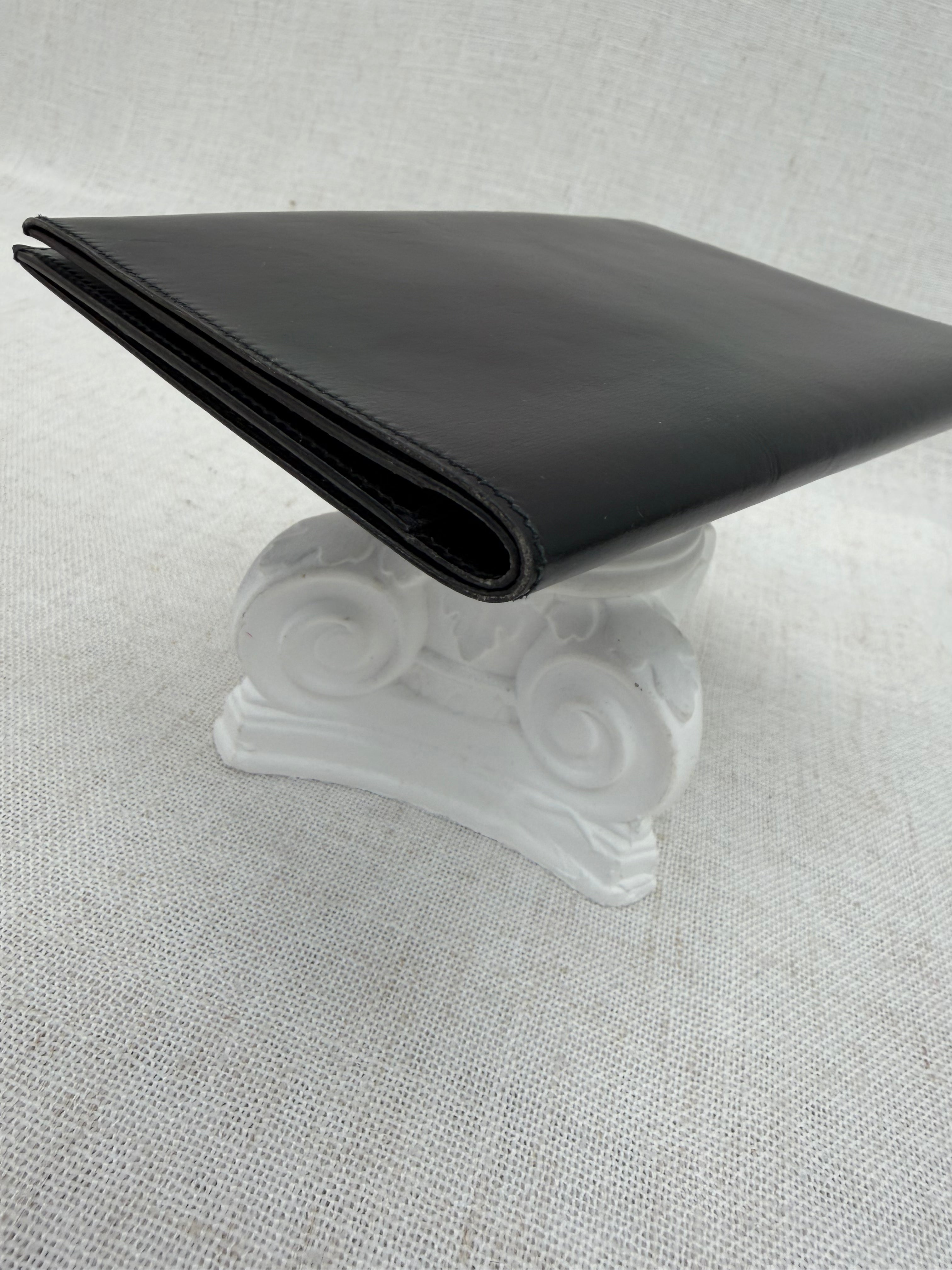 Hermes Black Leather Passport Holder