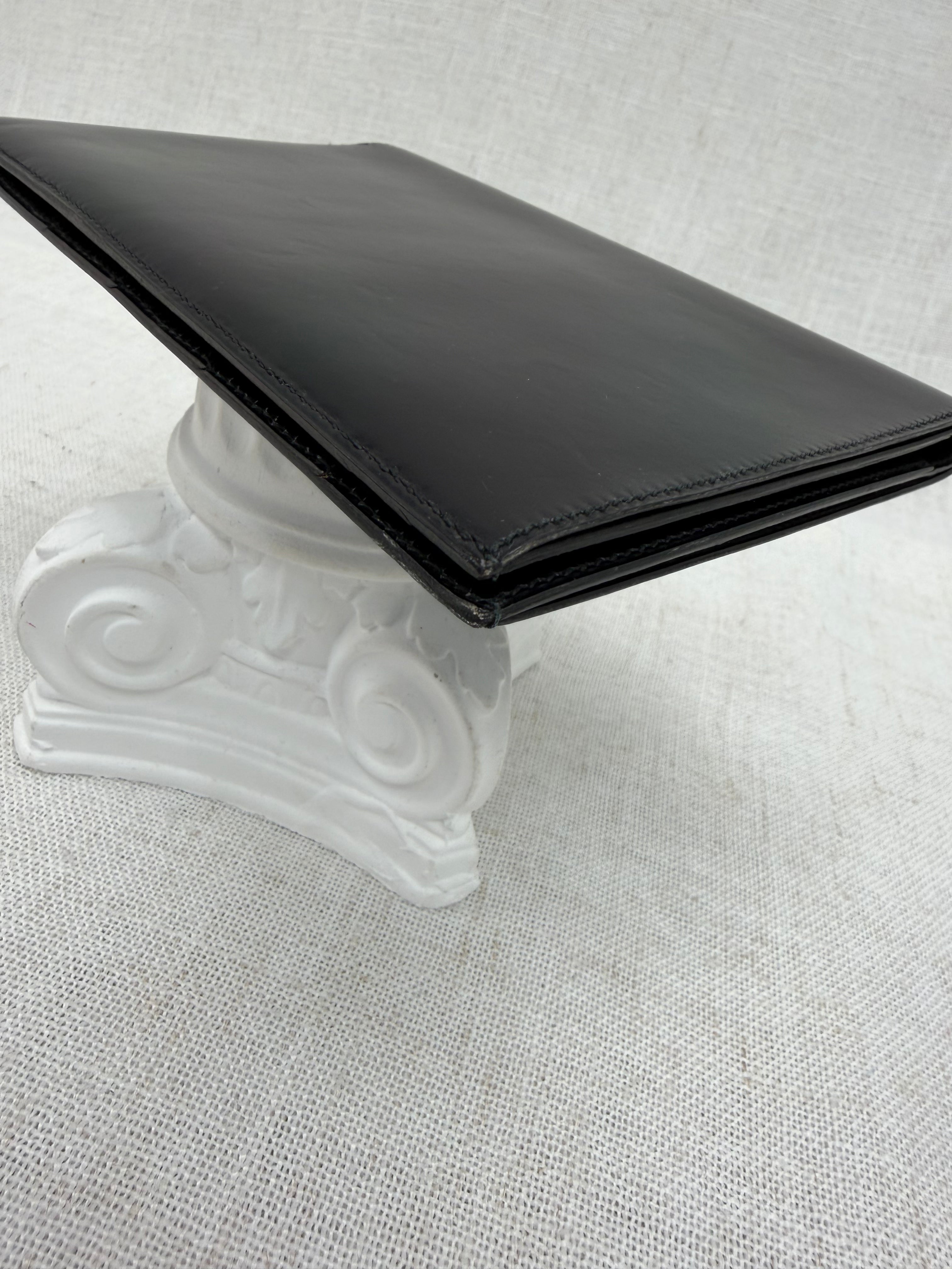 Hermes Black Leather Passport Holder