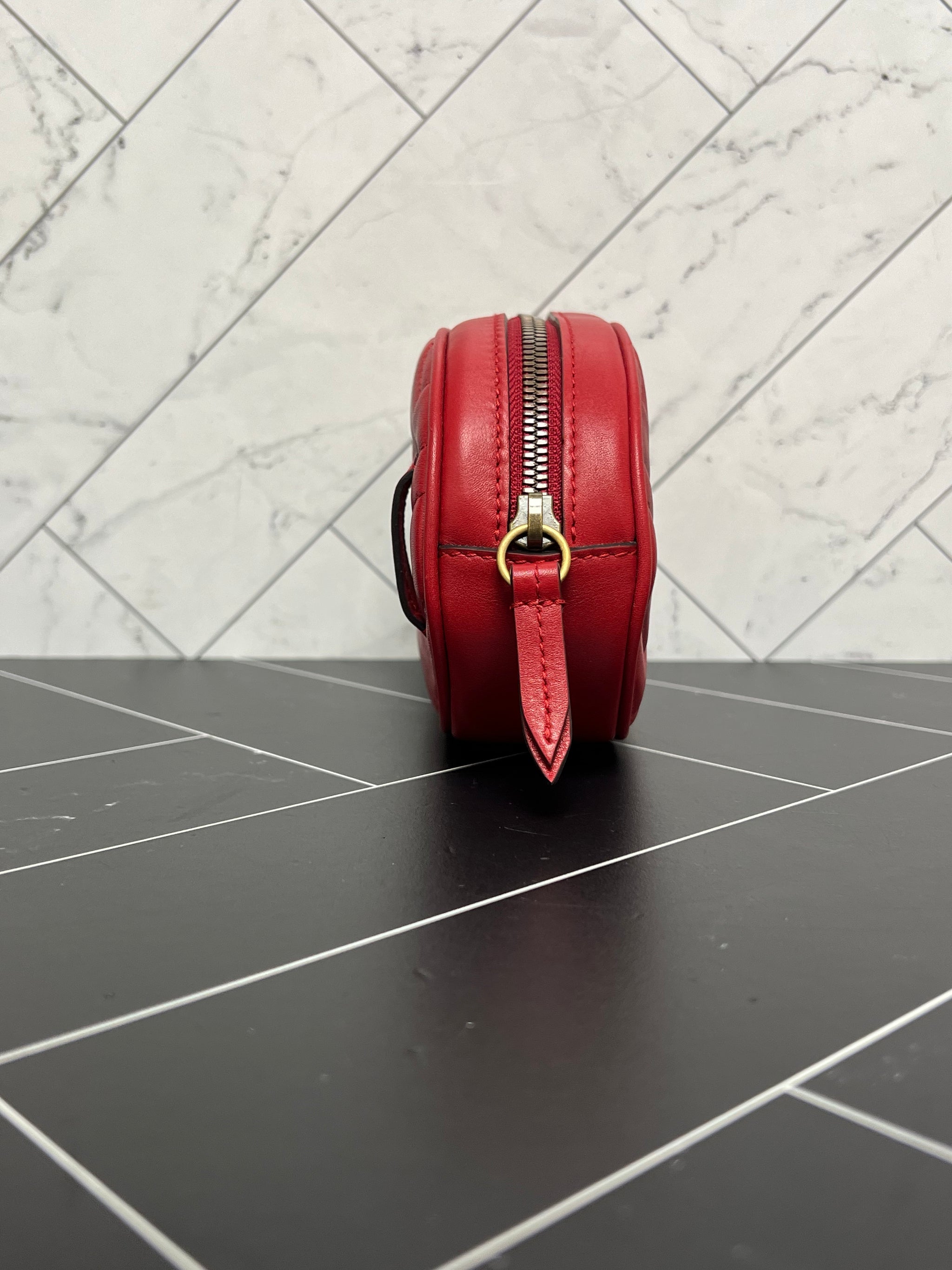 Gucci Red Marmont Belt Bag