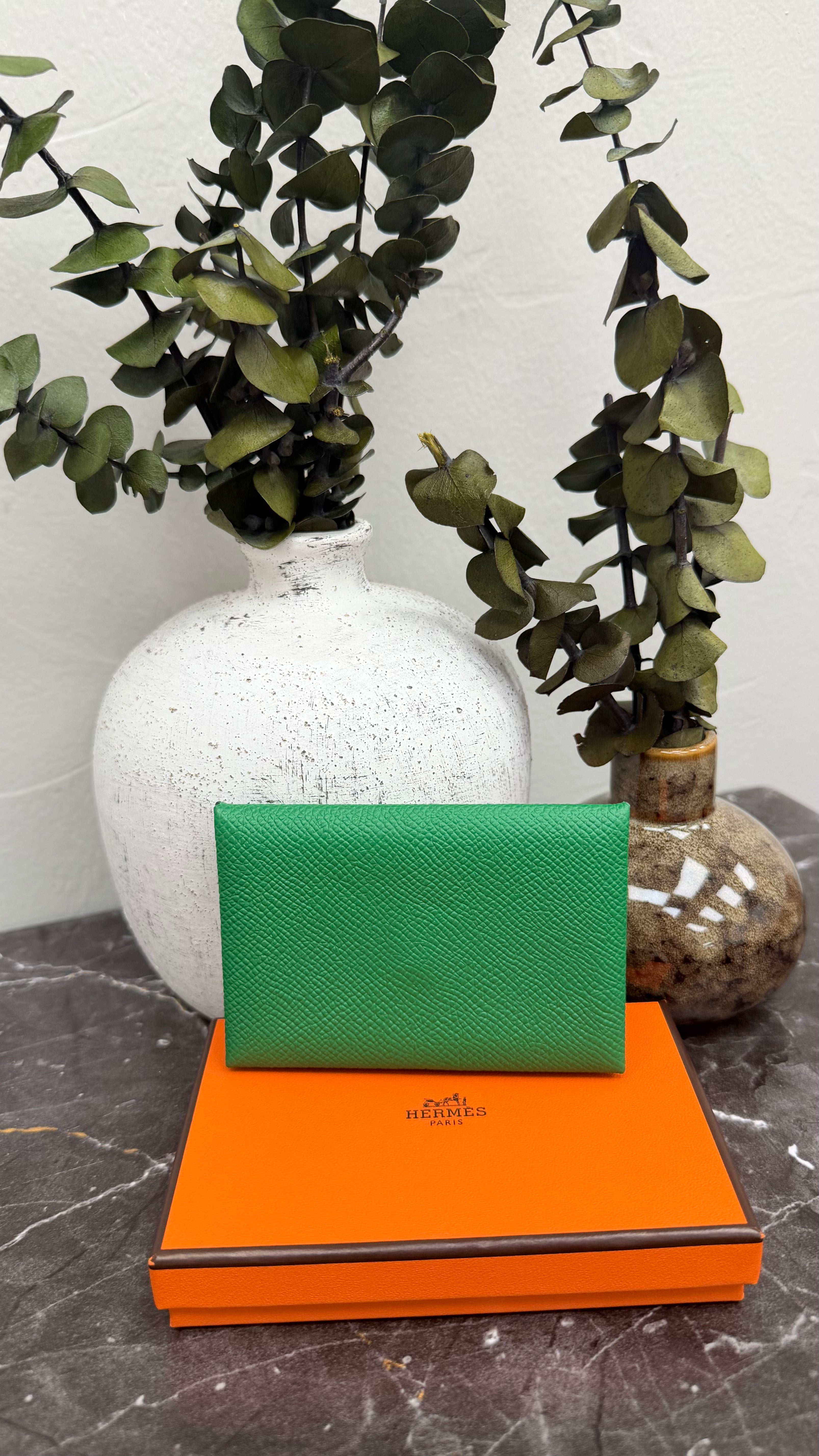 *DONS PRE DROP* Hermes Green Epsom Leather Card Case