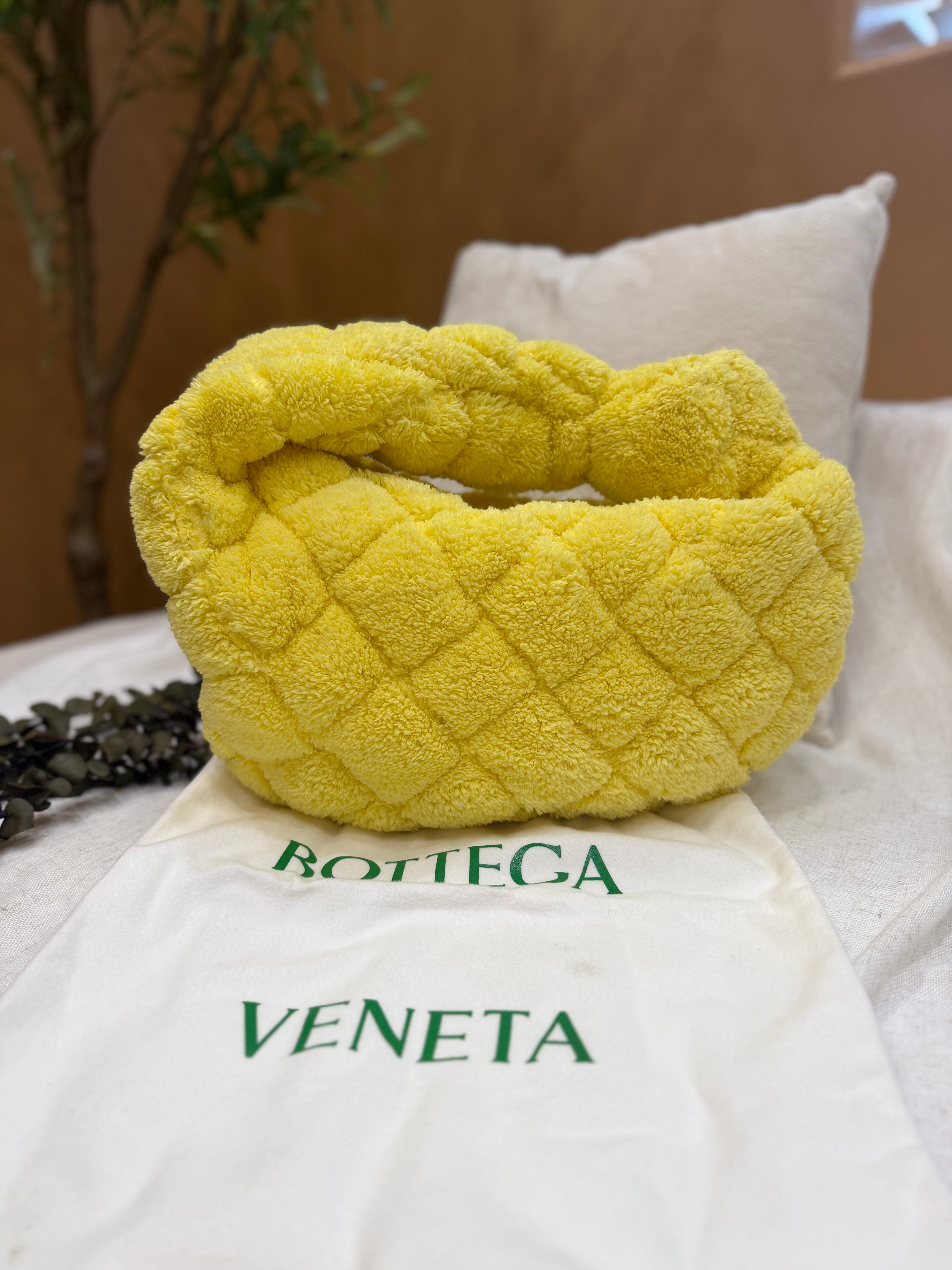 *DONS PRE-DROP* LIKE NEW- Bottega Veneta Yellow Quilted Terry Cloth Teen Jodie Bag