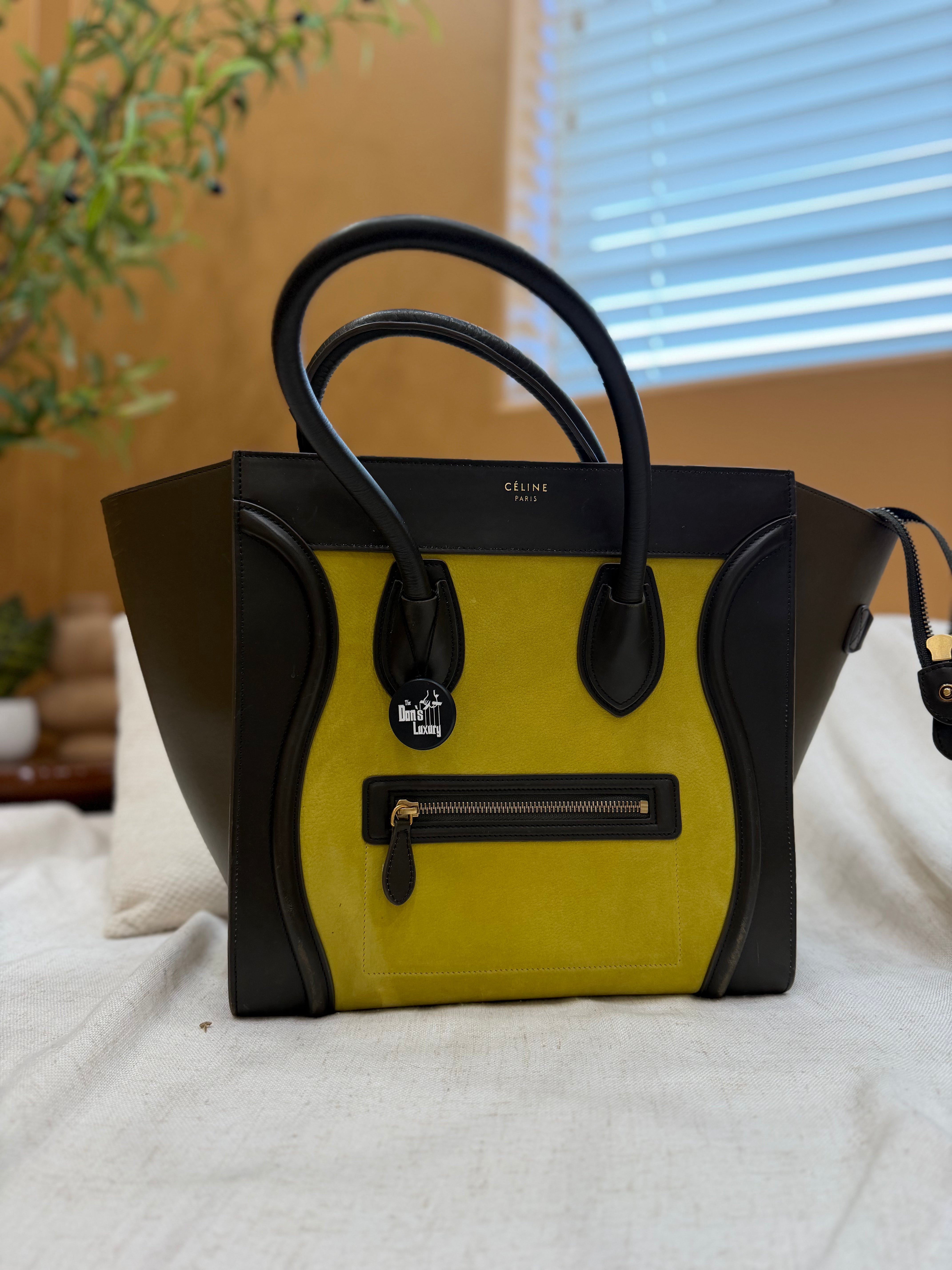 *DONS PRE-DROP* Celine Tricolor Smooth Leather Mini Luggage Tote