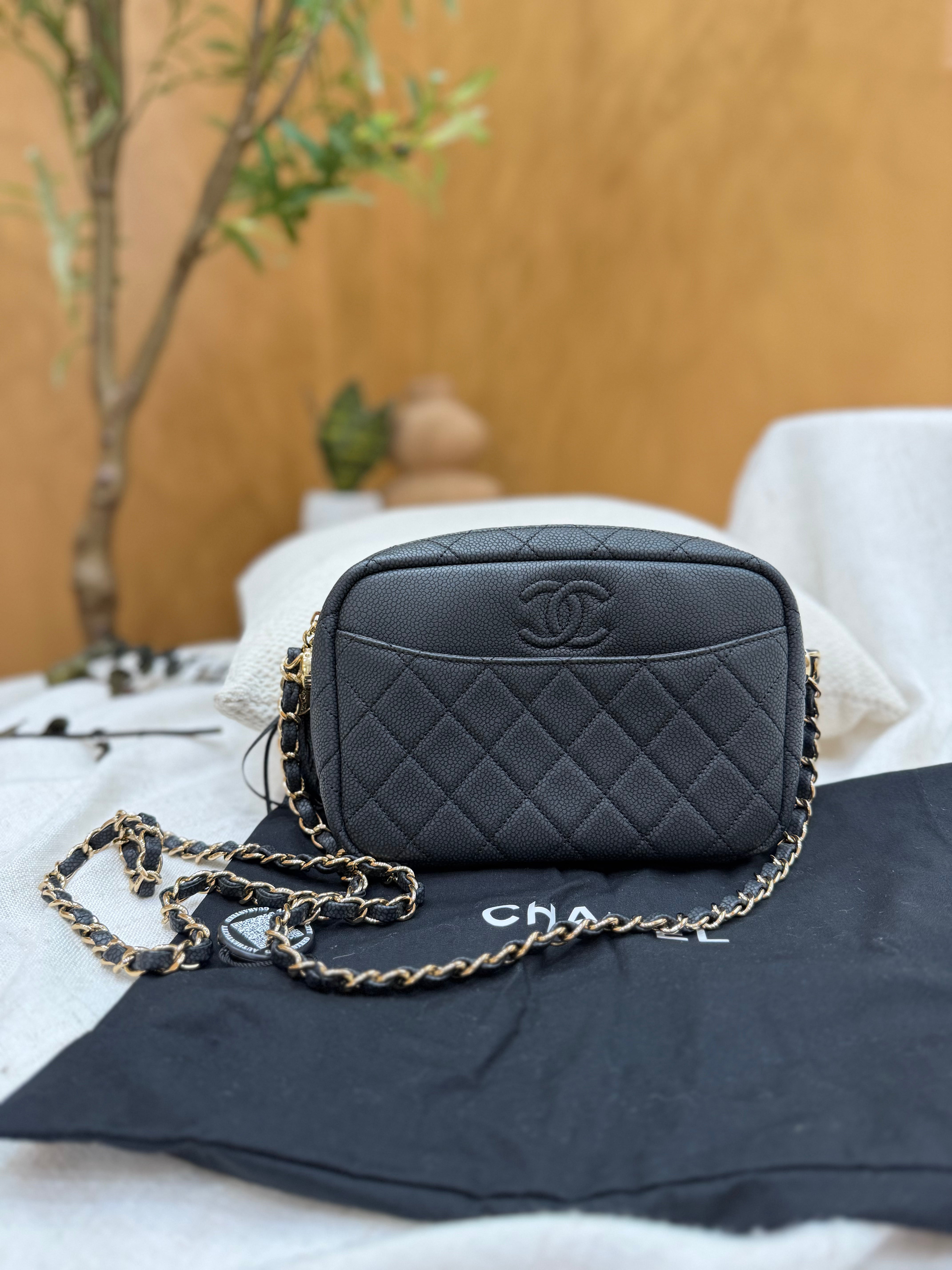 *DONS PRE-DROP* BRAND NEW- Chanel Graphite Iridescent Caviar Coco Tassel Camera Bag