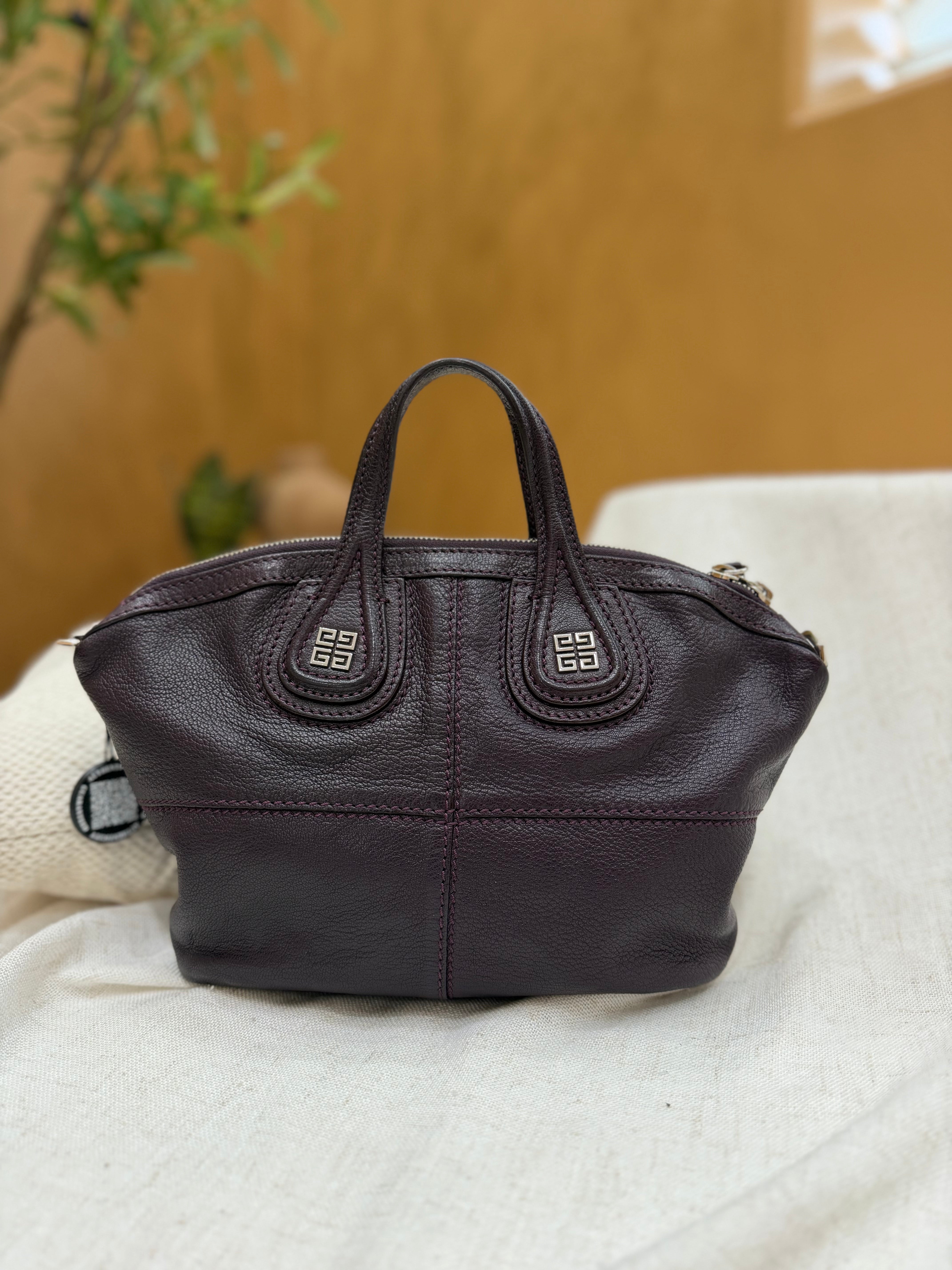 *DONS PRE-DROP*  Givenchy Plum Grained Leather Mini Nightingale Handbag