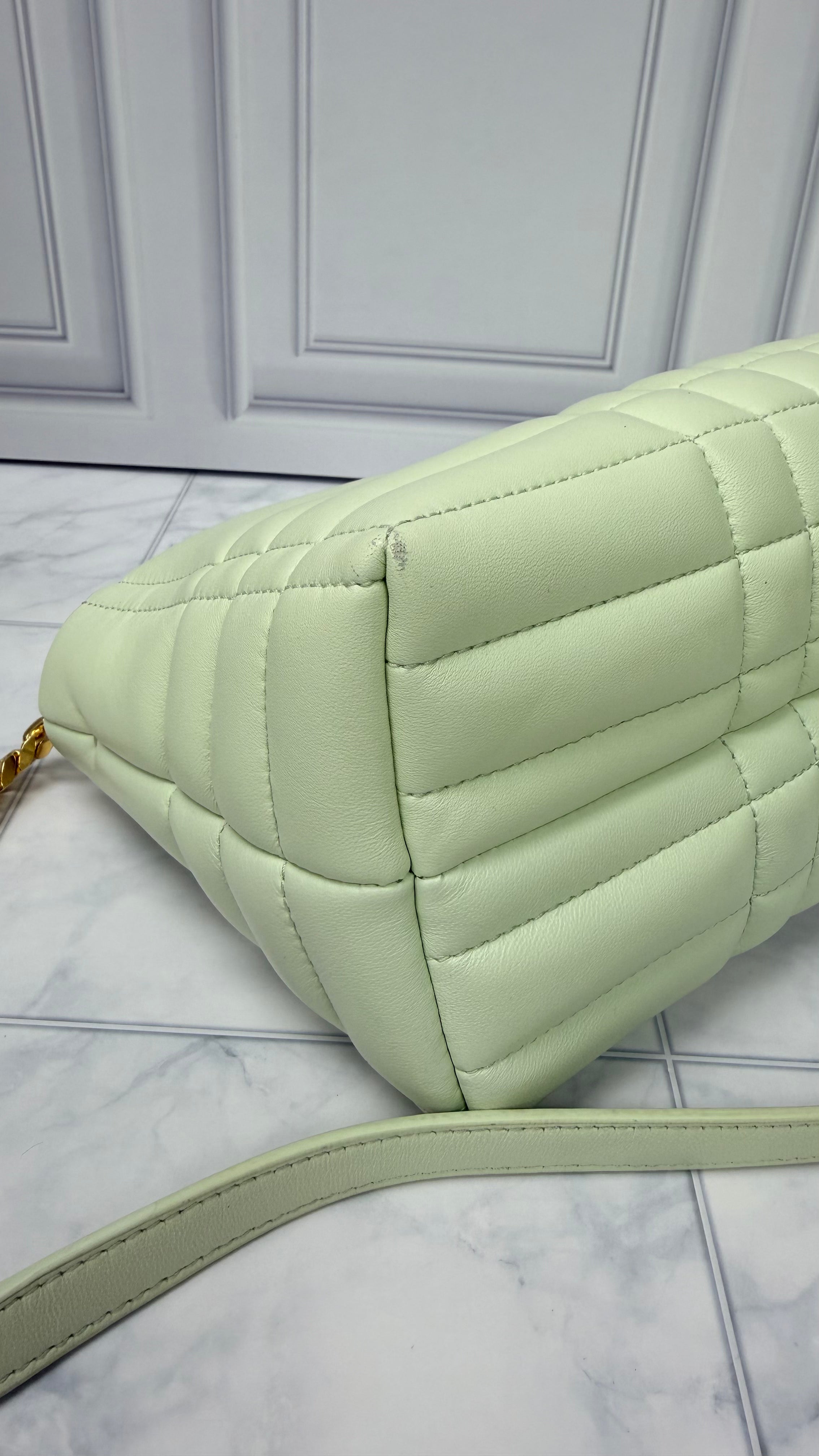*DONS DROP* Burberry Pistachio Green Quilted Lambskin Small Lola Shoulder Bag