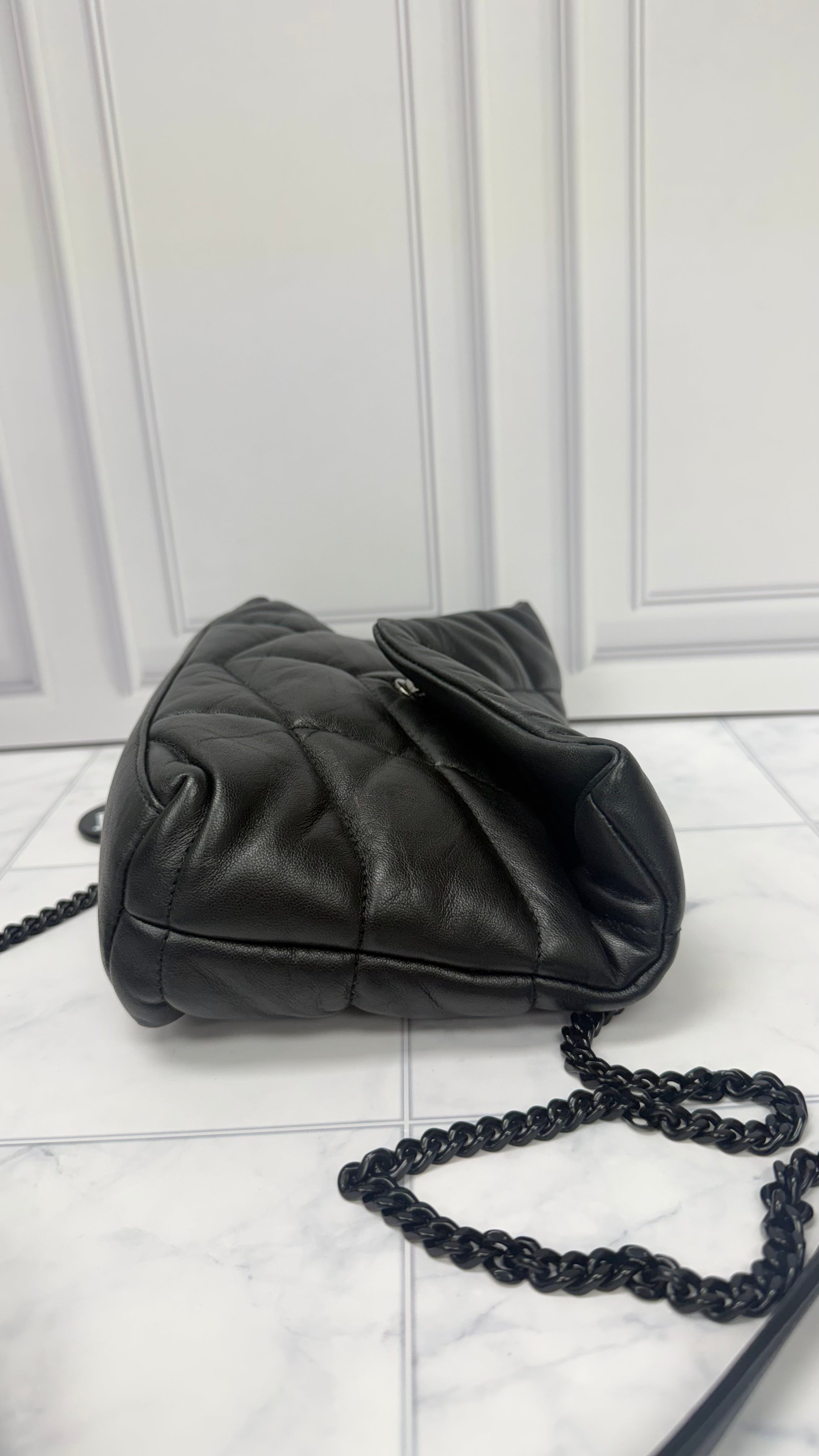 *DONS DROP* Saint Laurent YSL Black Quilted Lambskin Leather Toy Puffer Shoulder Bag