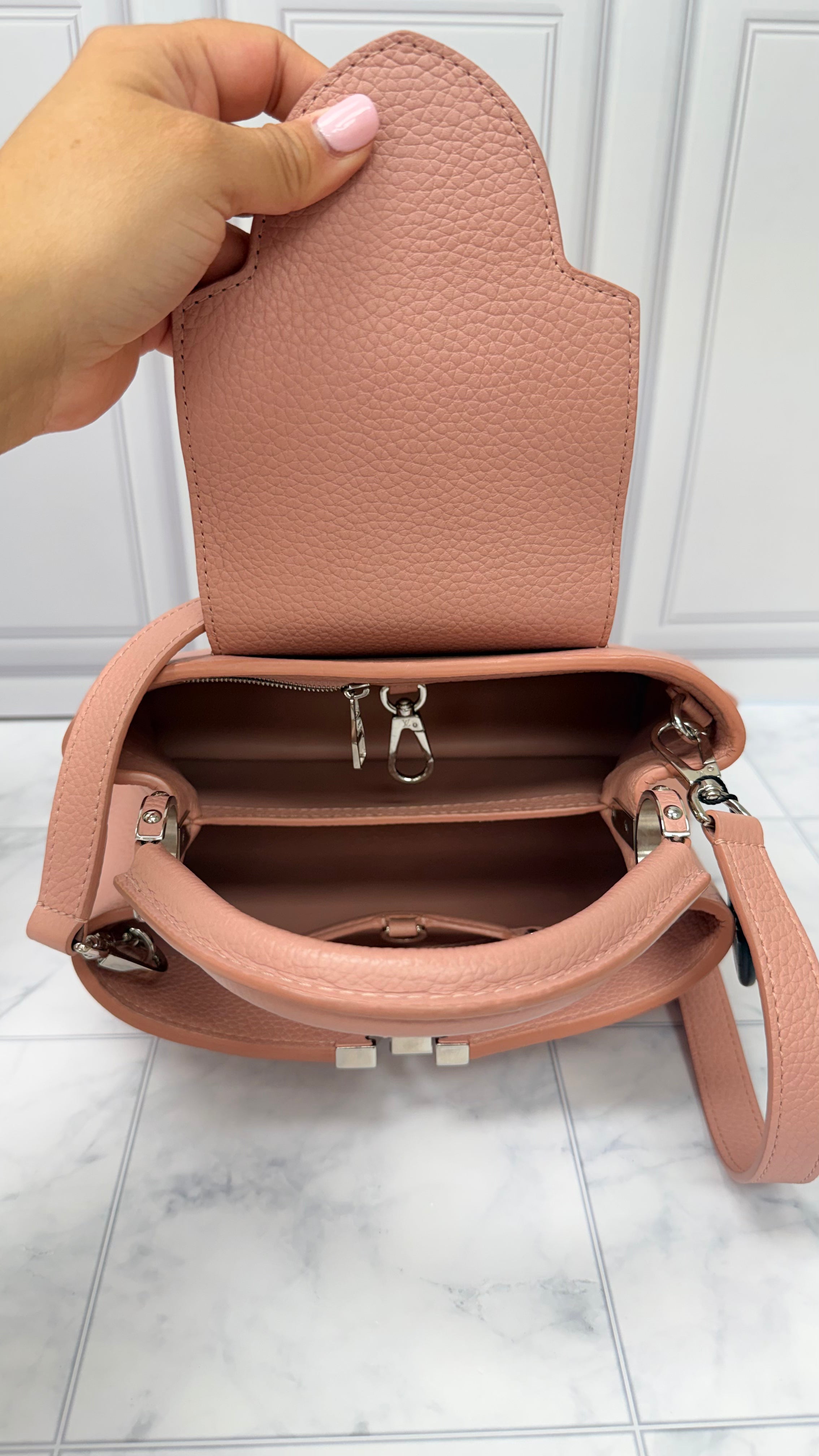 *DONS DROP* Louis Vuitton Pink Taurillon Mechanical Flowers Capucines BB Bag