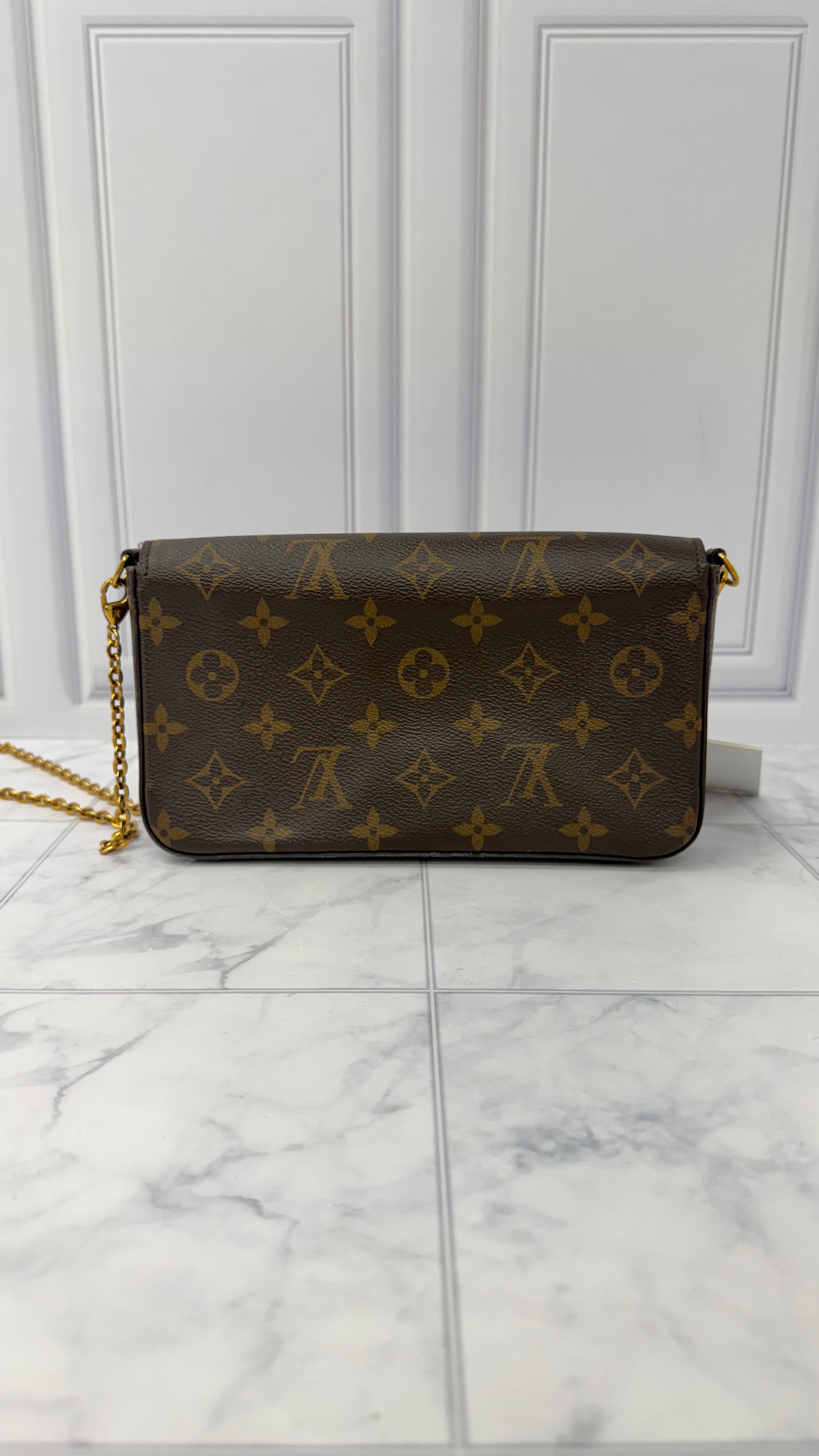 Louis Vuitton Monogram Burgundy Pochette Felicie Crossbody Bag