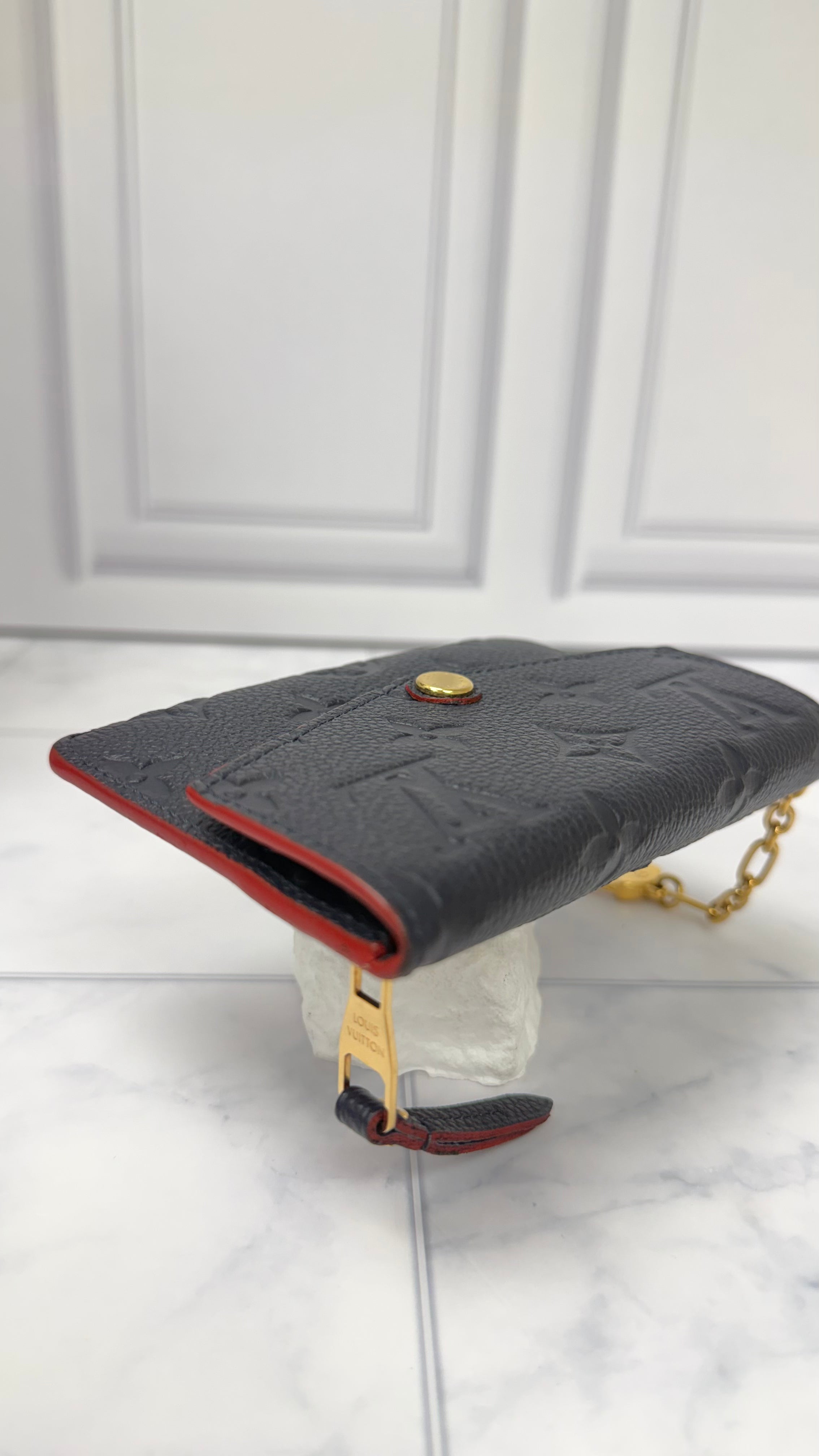 *DONS DROP* Louis Vuitton Navy Blue Empreinte Key Pouch