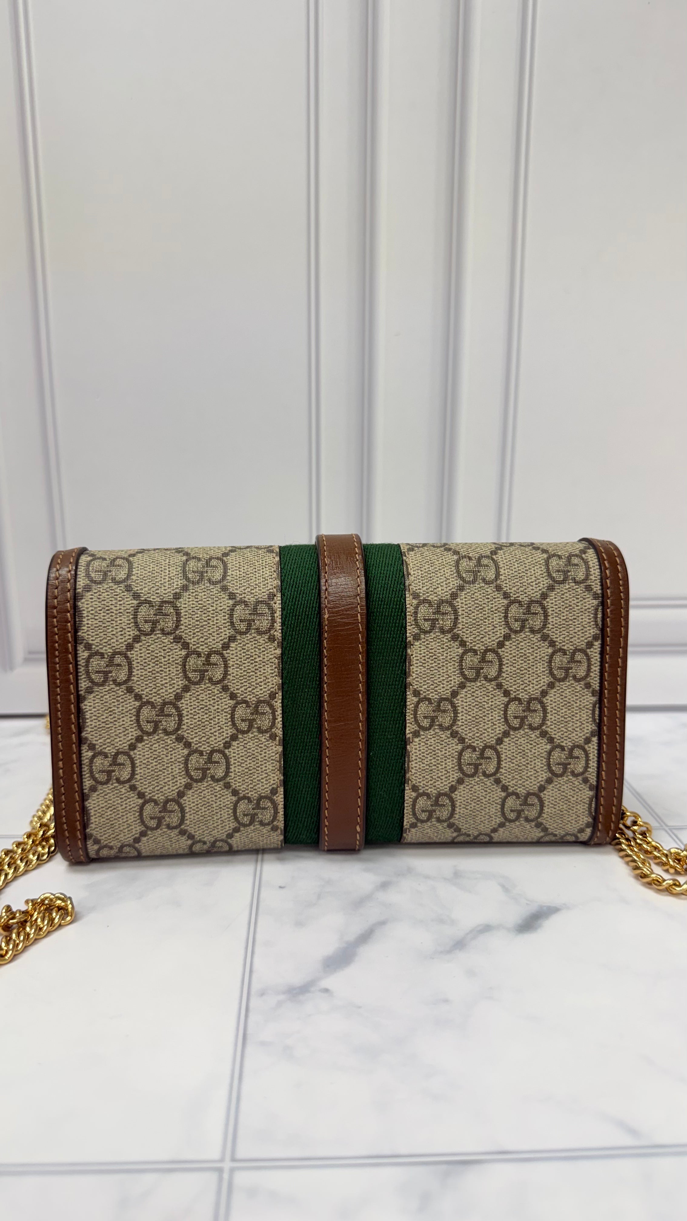 *DONS DROP* Gucci Supreme Canvas & Web Jackie Wallet on a Chain