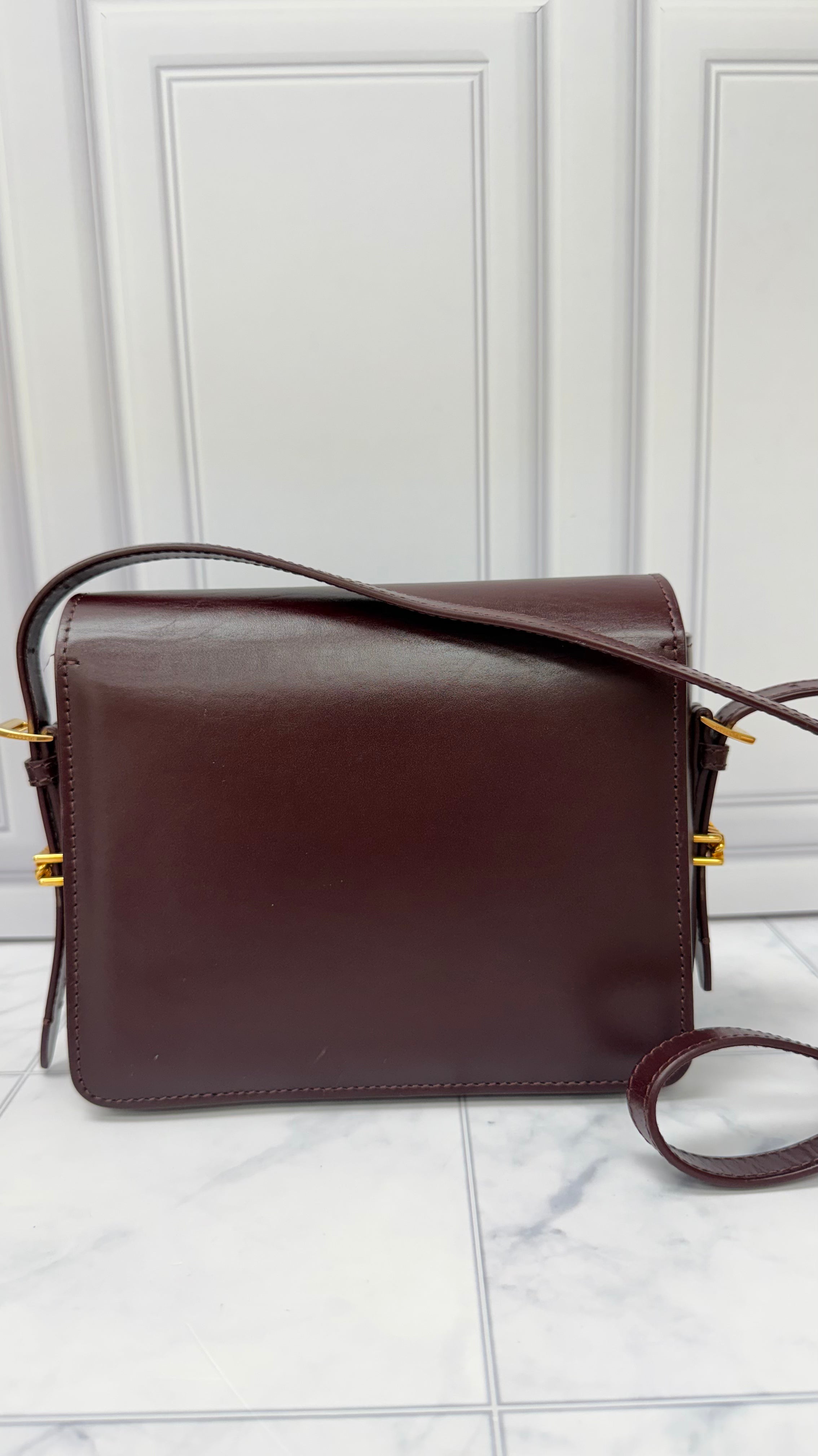 *DONS DROP* Burberry Dark Plum Leather Small Grace Crossbody Bag
