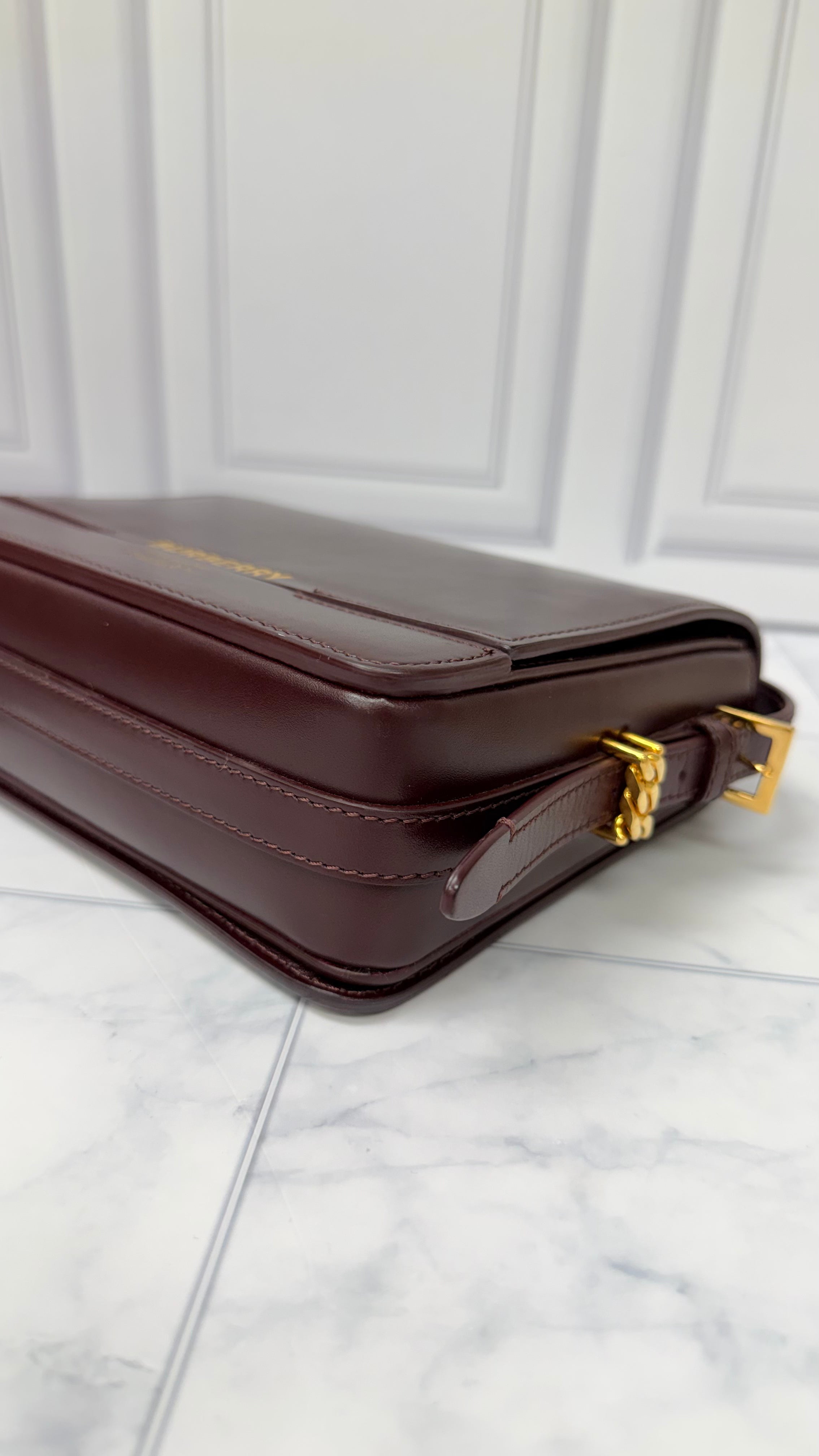 *DONS DROP* Burberry Dark Plum Leather Small Grace Crossbody Bag