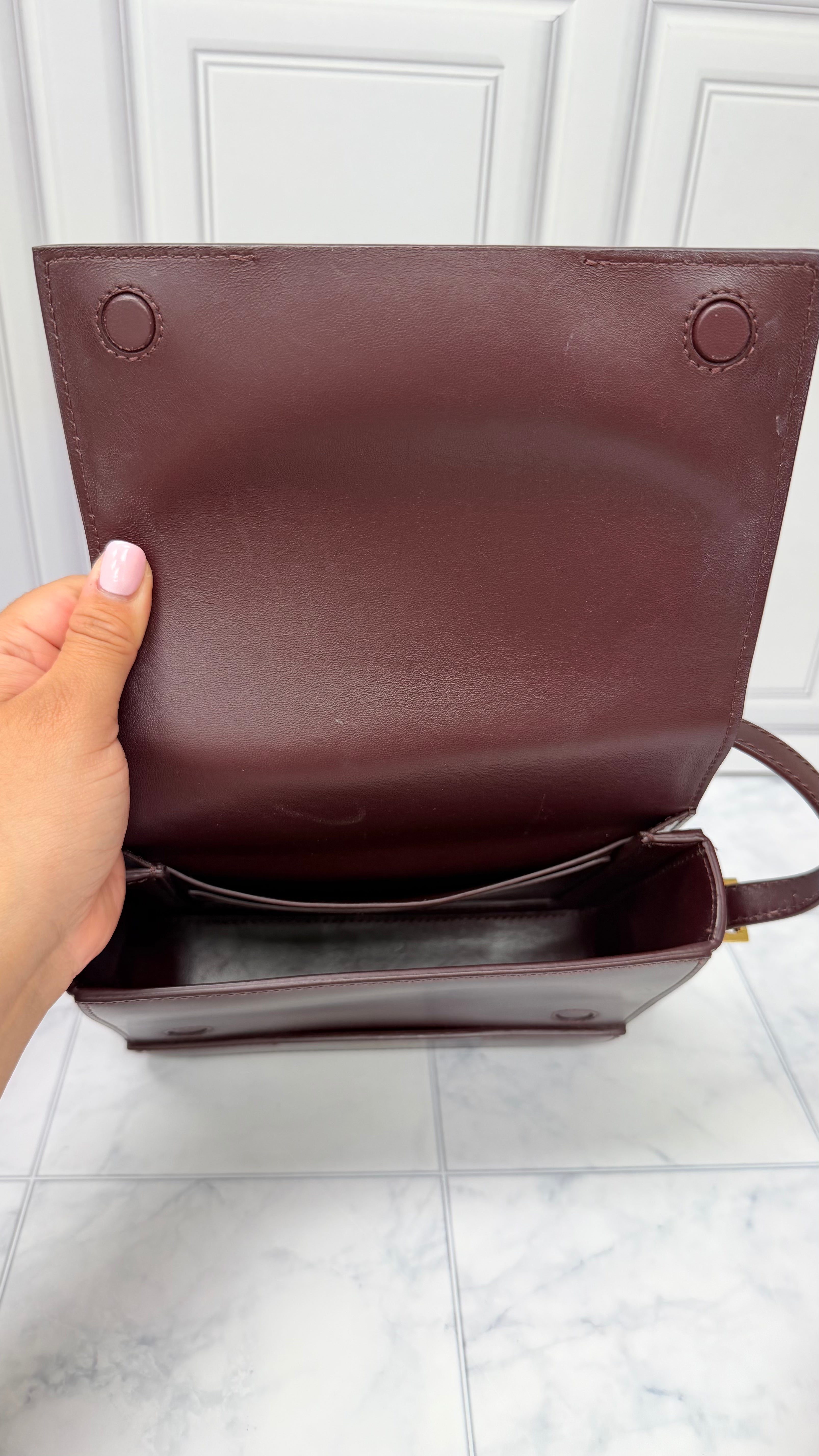 *DONS DROP* Burberry Dark Plum Leather Small Grace Crossbody Bag