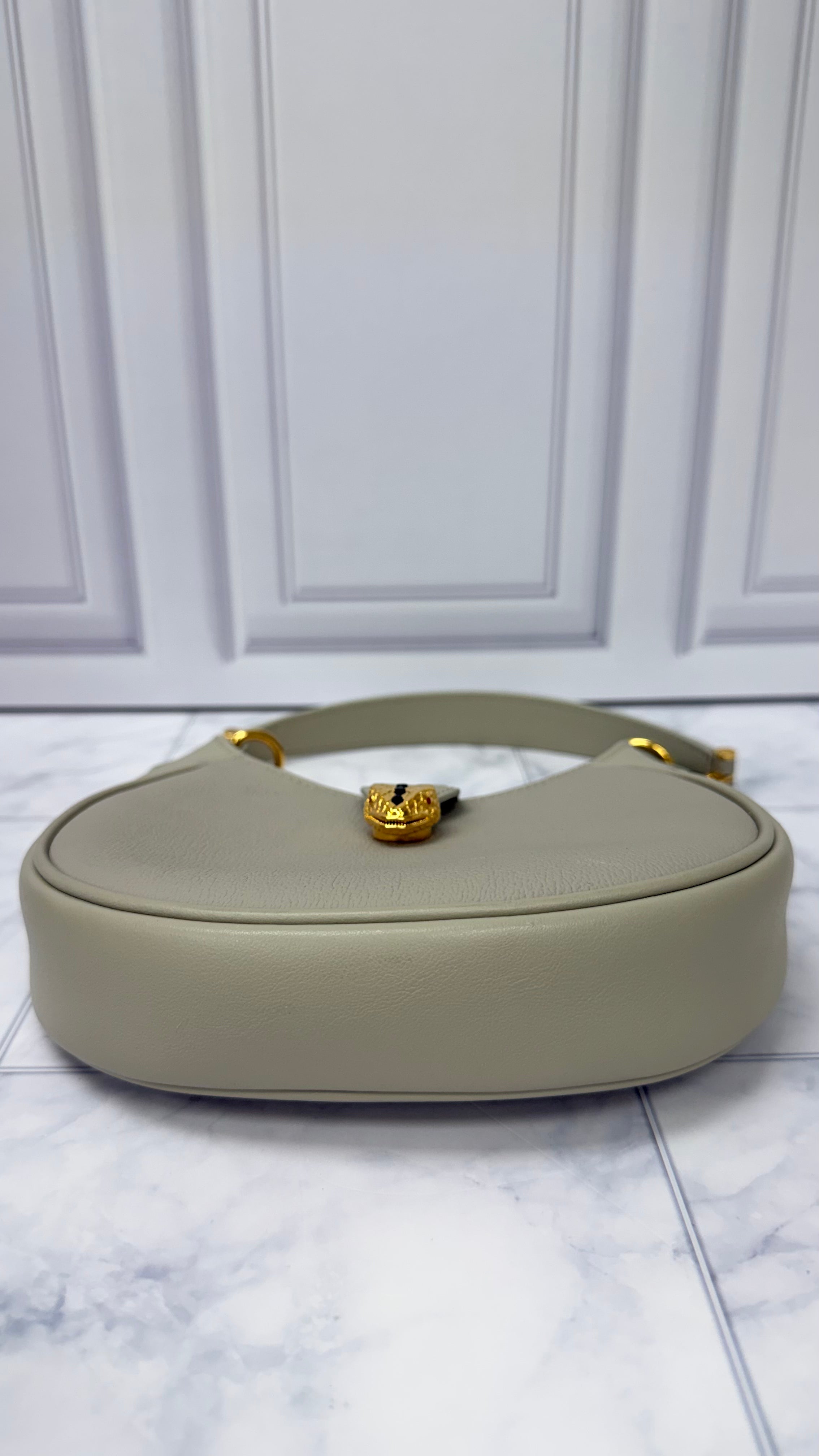 *DONS DROP* Bvlgari Ivory Calfskin Leather Mini Serpenti Ellipse Shoulder Bag