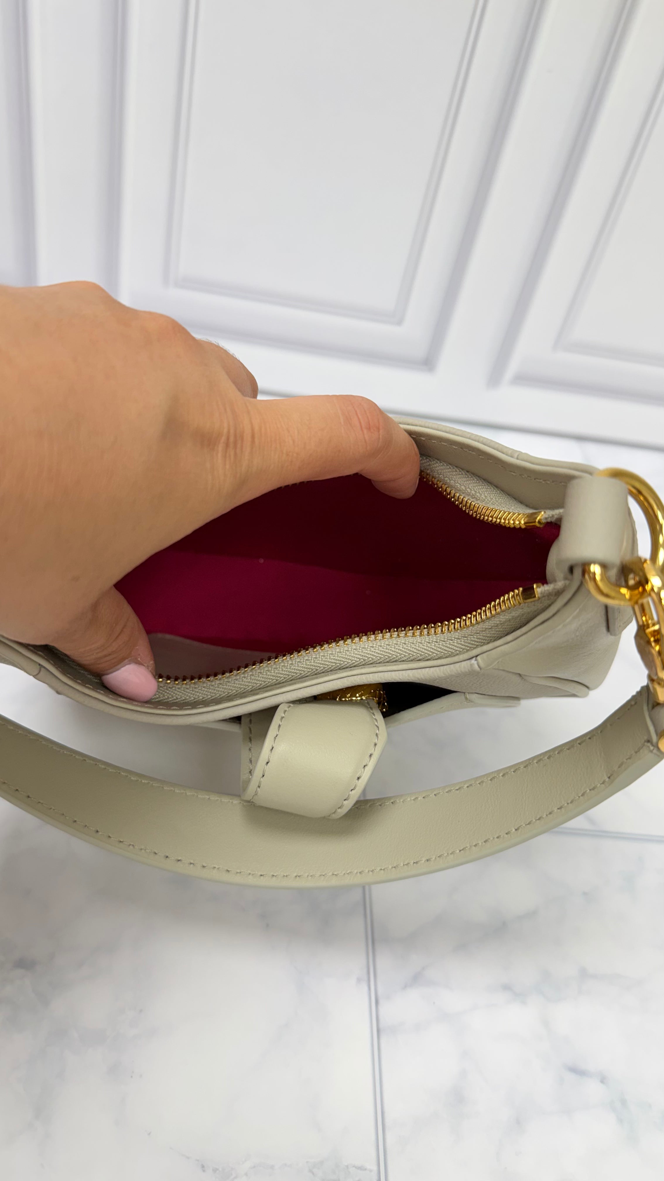 *DONS DROP* Bvlgari Ivory Calfskin Leather Mini Serpenti Ellipse Shoulder Bag