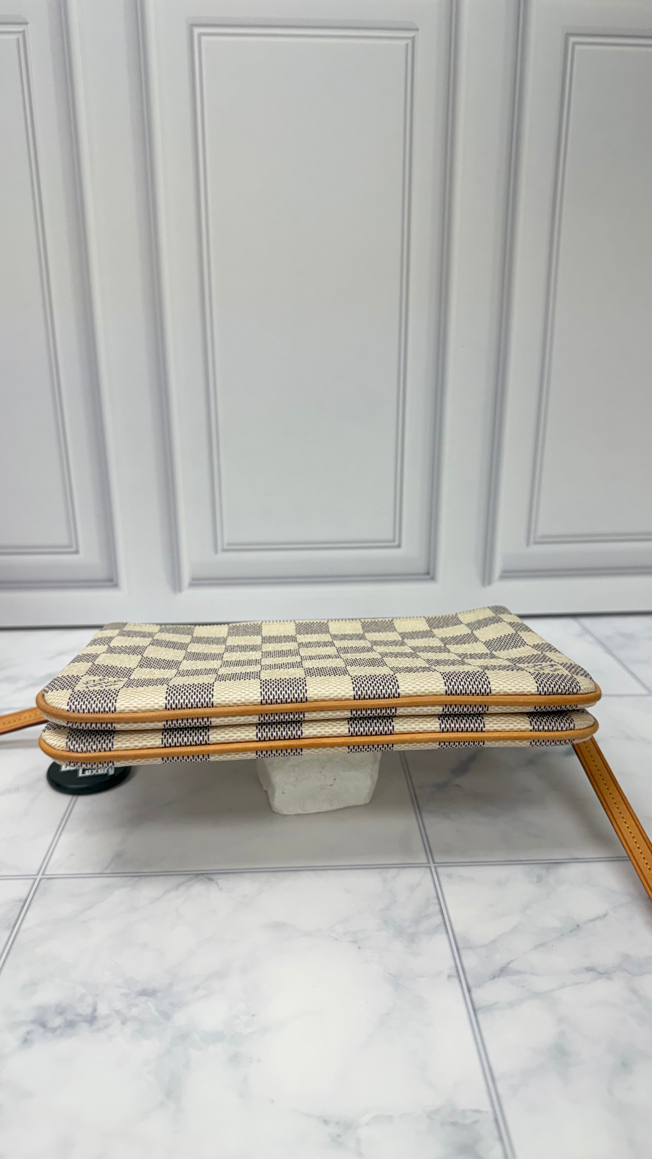 *DONS DROP* Louis Vuitton Damier Azur & Pink Double Zip Crossbody