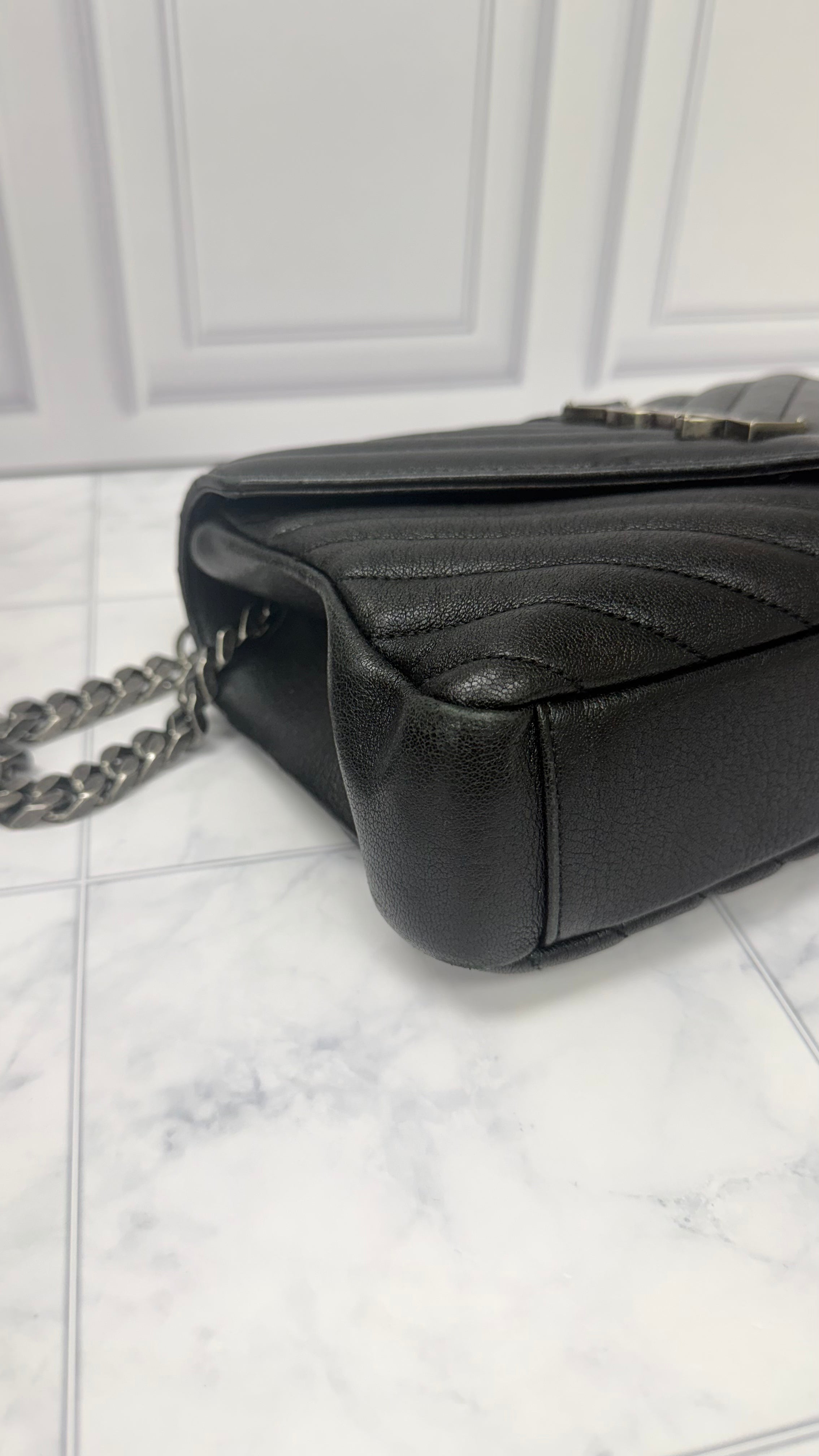 *DONS DROP* Saint Laurent YSL Black Quilted Leather Crossbody Bag