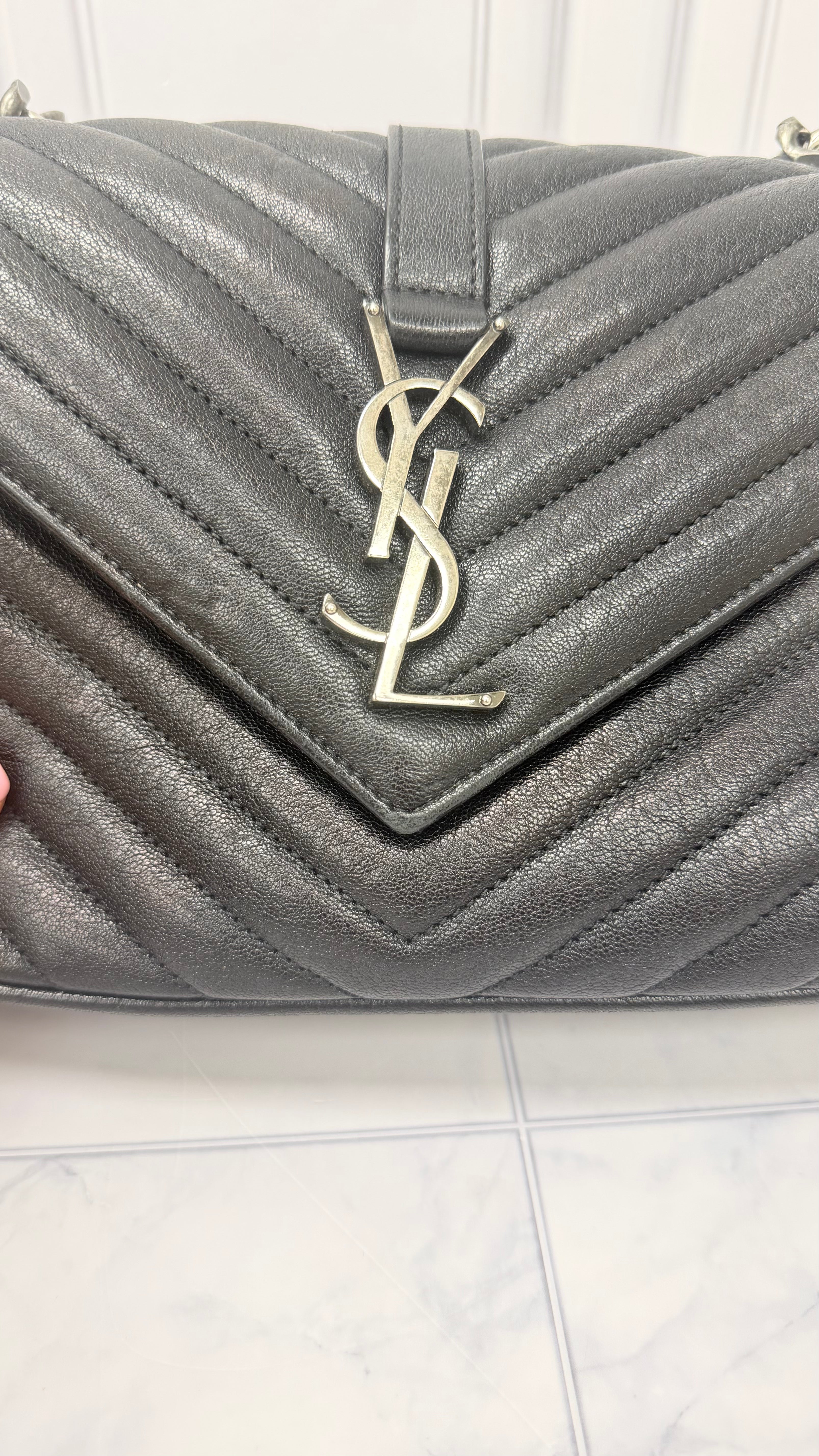 *DONS DROP* Saint Laurent YSL Black Quilted Leather Crossbody Bag