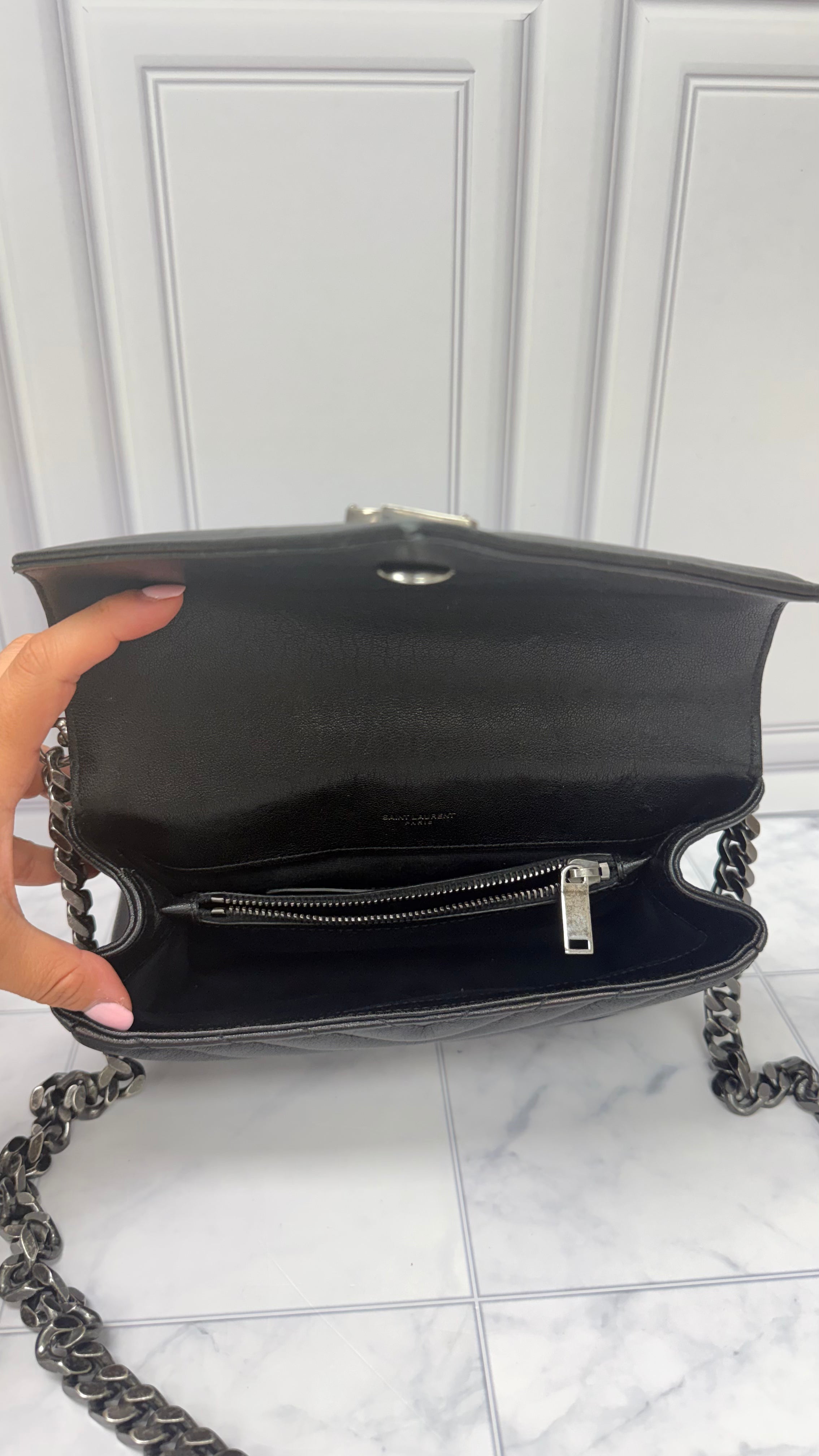 *DONS DROP* Saint Laurent YSL Black Quilted Leather Crossbody Bag