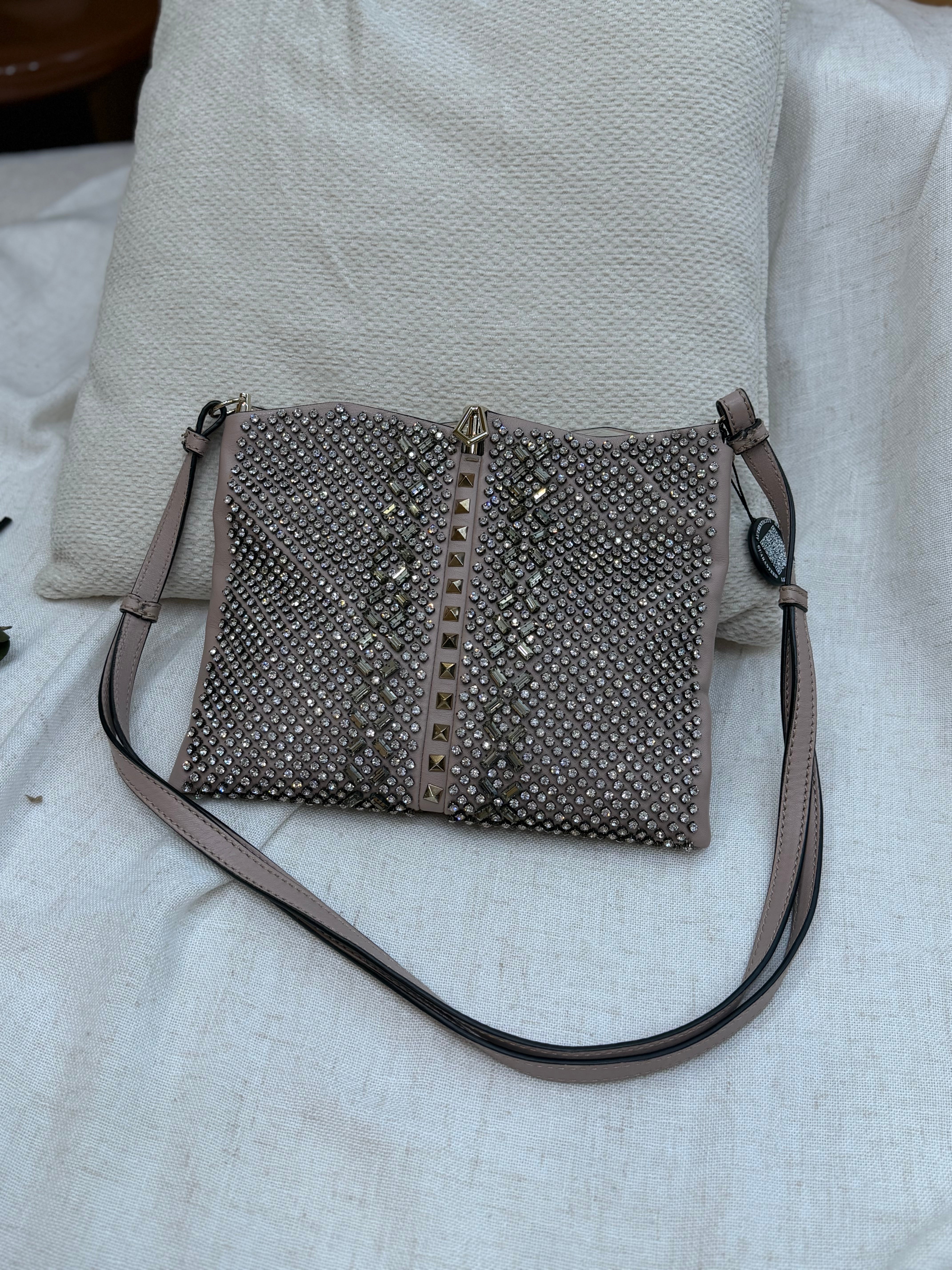 *DONS PRE-DROP* Valentino Light Pink And Crystal Shoulder Bag