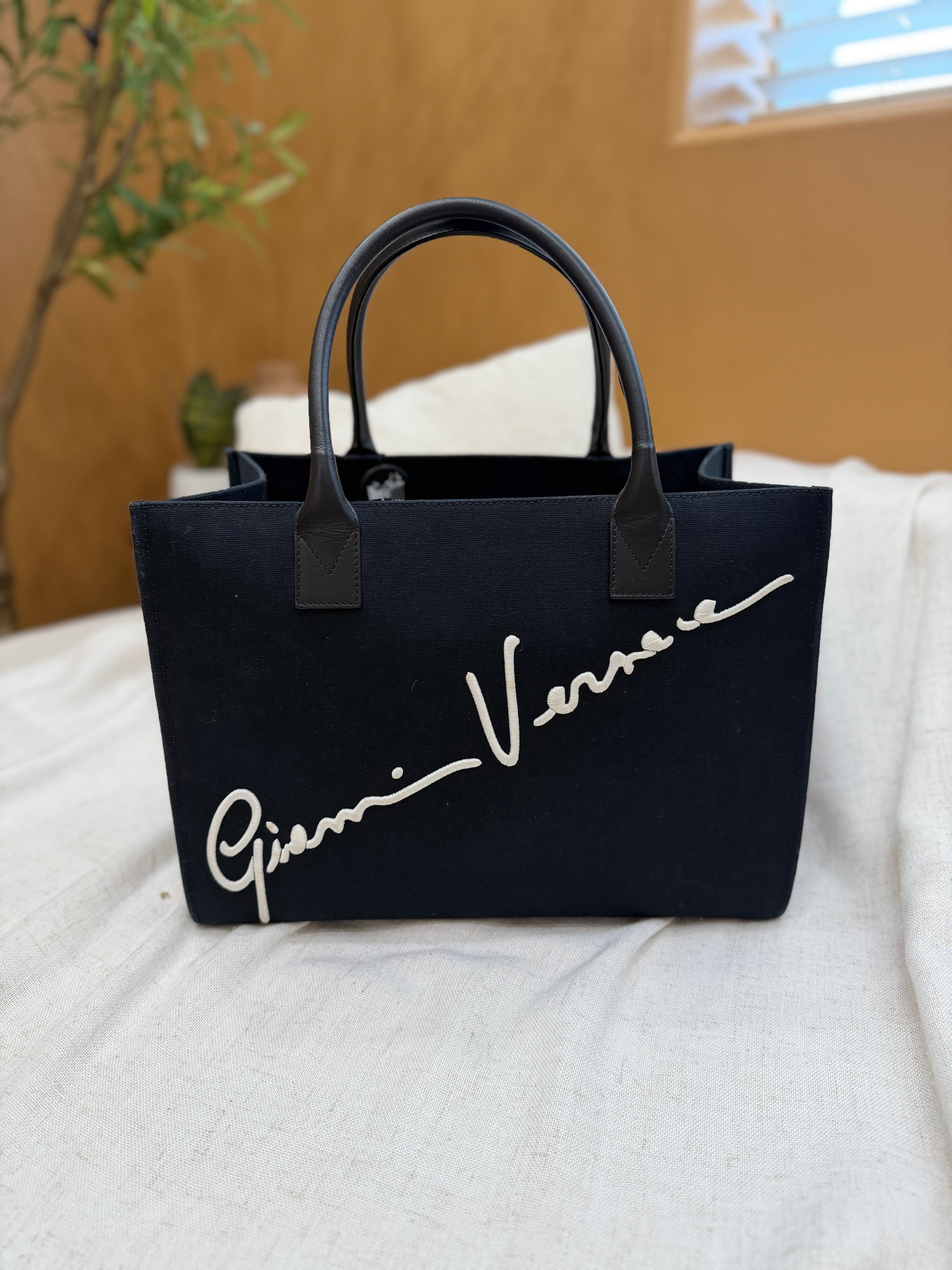 *DONS PRE-DROP* Versace Black Canvas Tote Bag