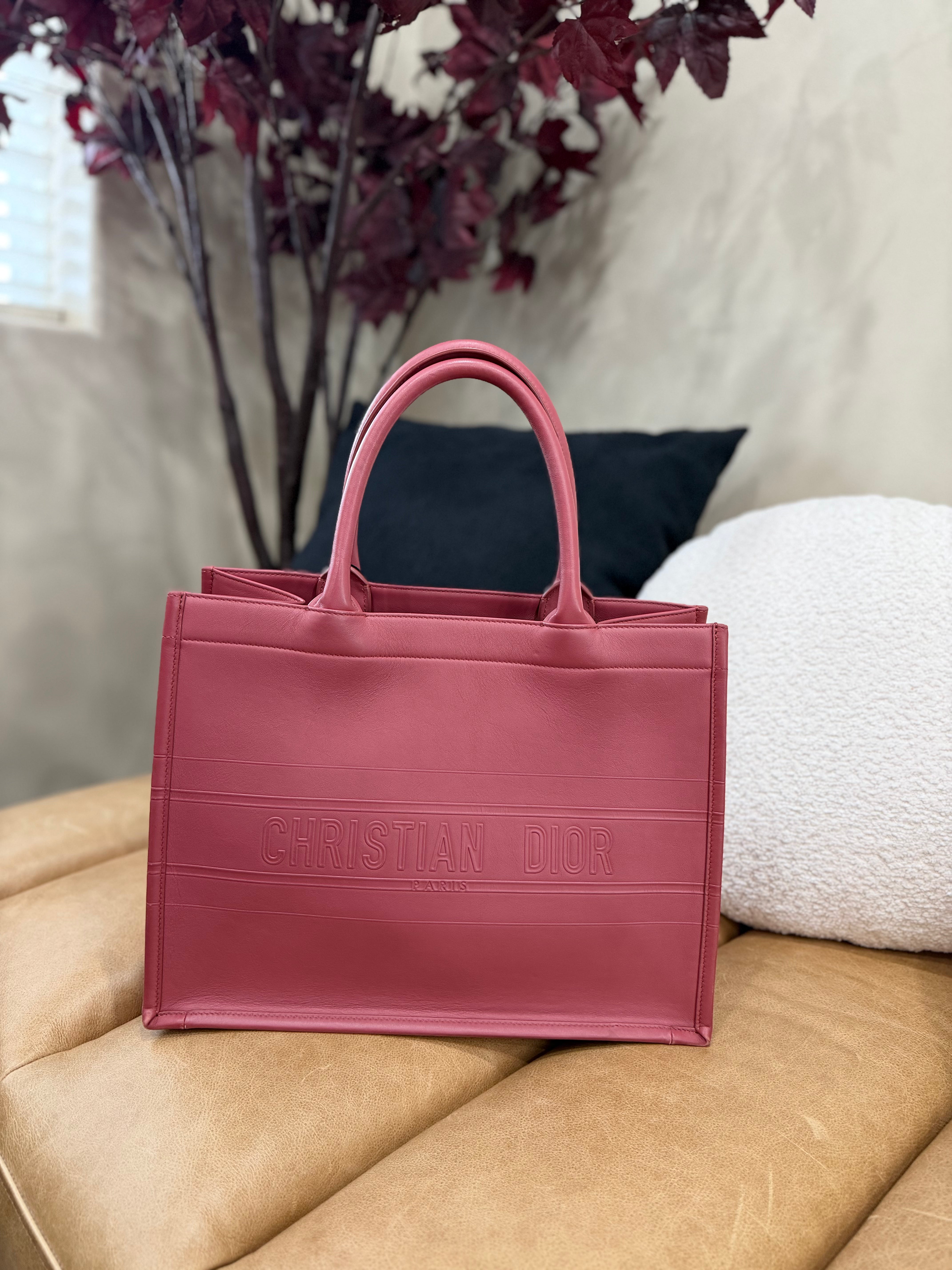 *DONS PRE-DROP* Christian Dior Rose Leather Medium Book Tote