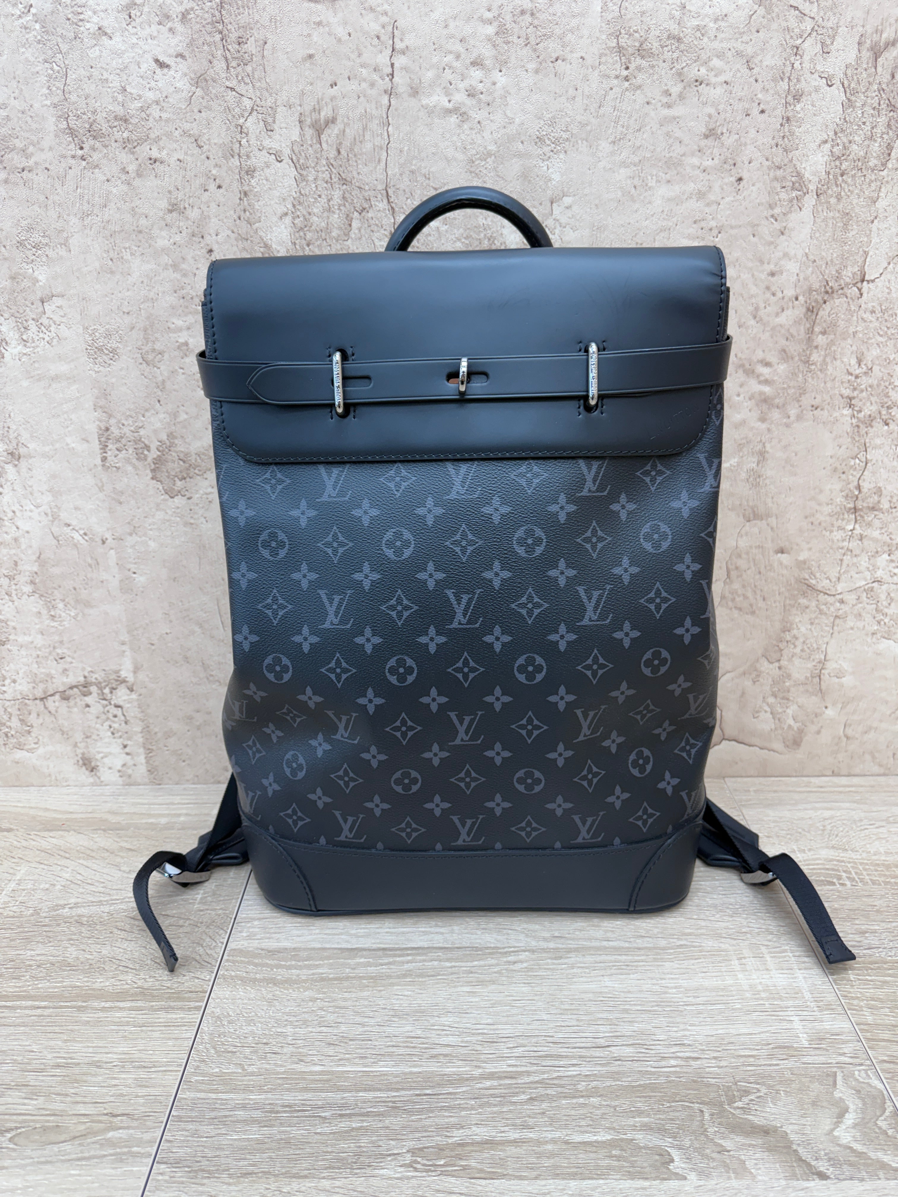 LIKE NEW- Louis Vuitton Monogram Eclipse  Steamer Backpack